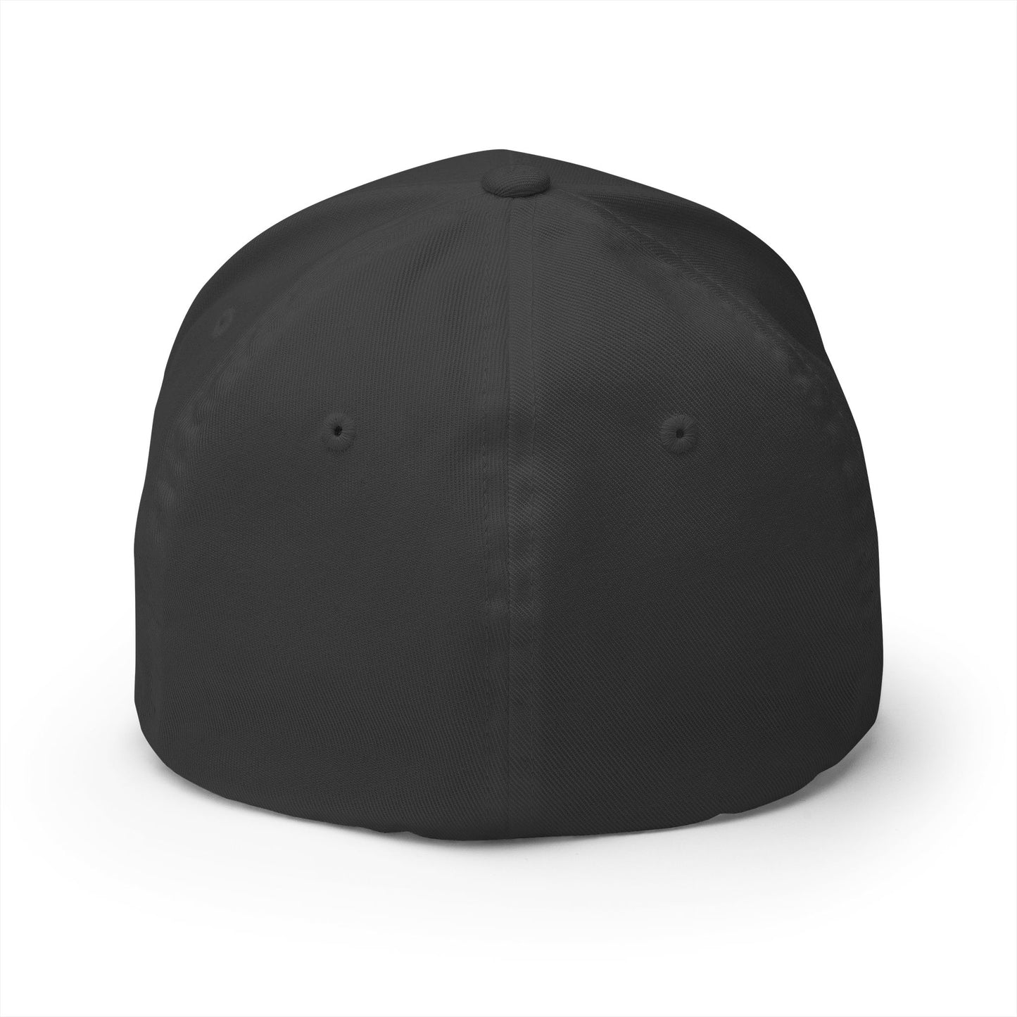 412 Stretch Fit Crown - Embroidered Stars & Stripes Heart, Black Logo