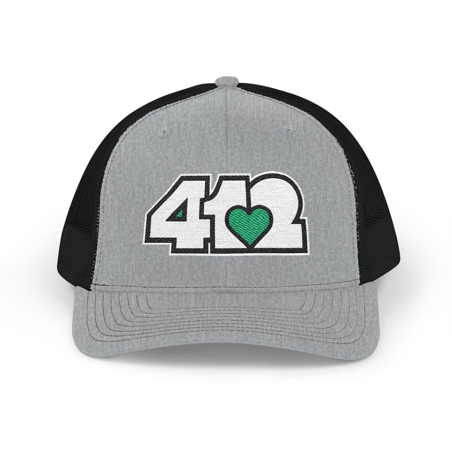Green Heart Embroidered Snapback Cap