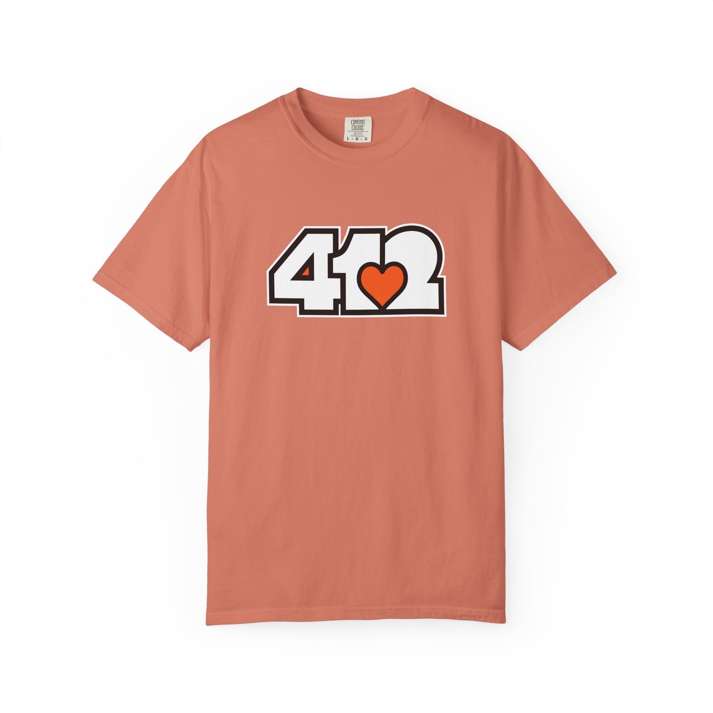 Orange Heart Adult T-Shirt