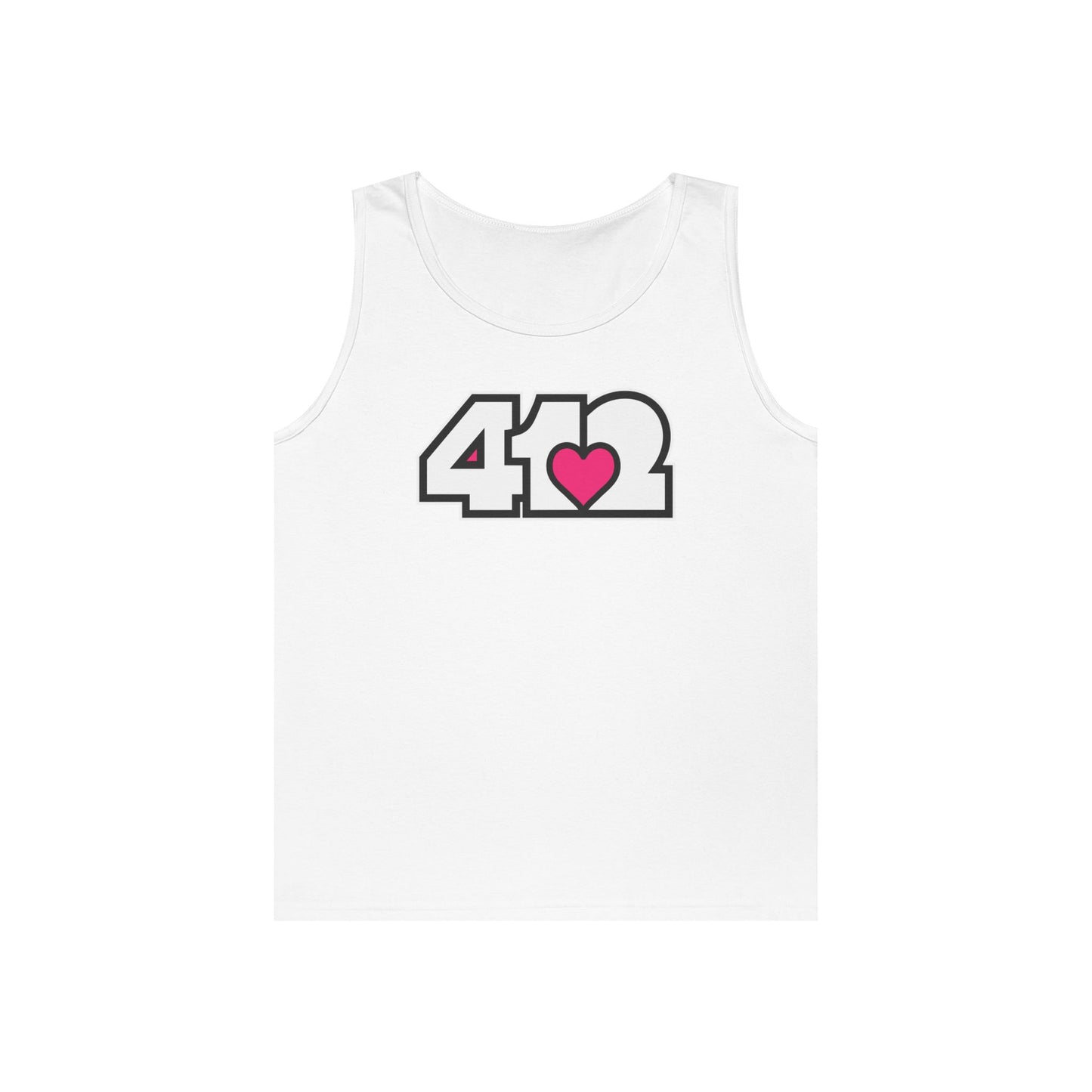 Pink Heart Cotton Tank Top