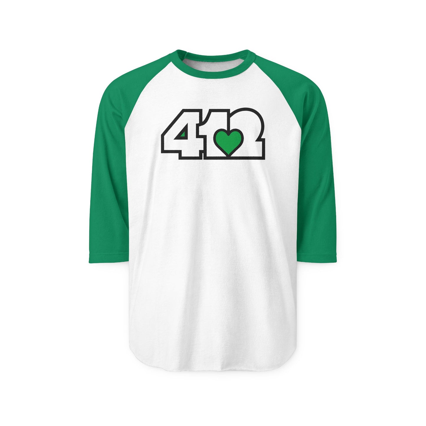 Green Heart Three-Quarter Sleeve Shirt