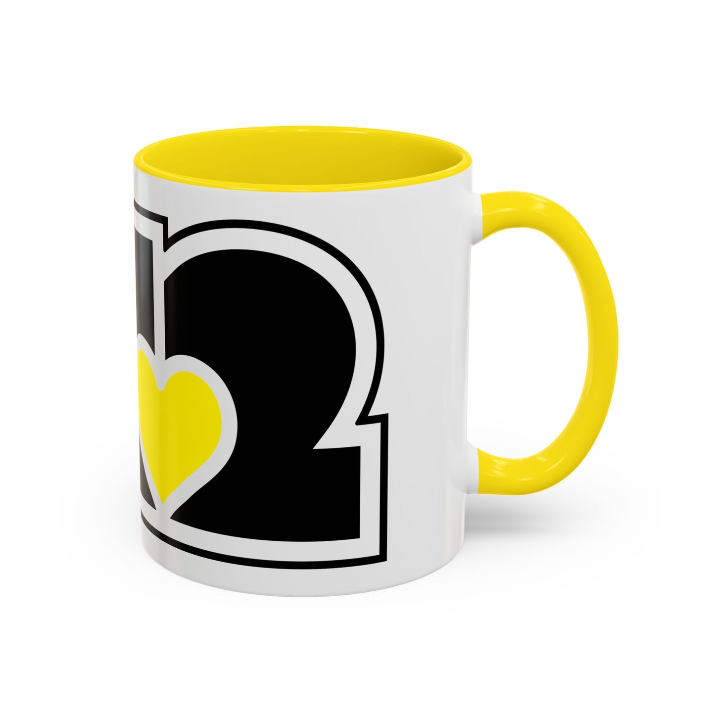 412 Collectible Mug - Yellow Heart, Black Logo