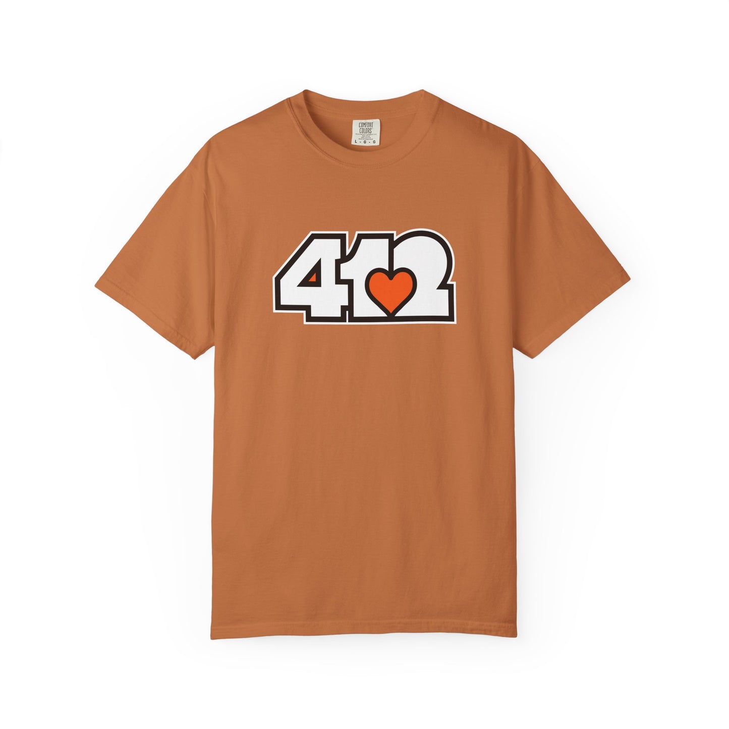 Orange Heart Adult T-Shirt
