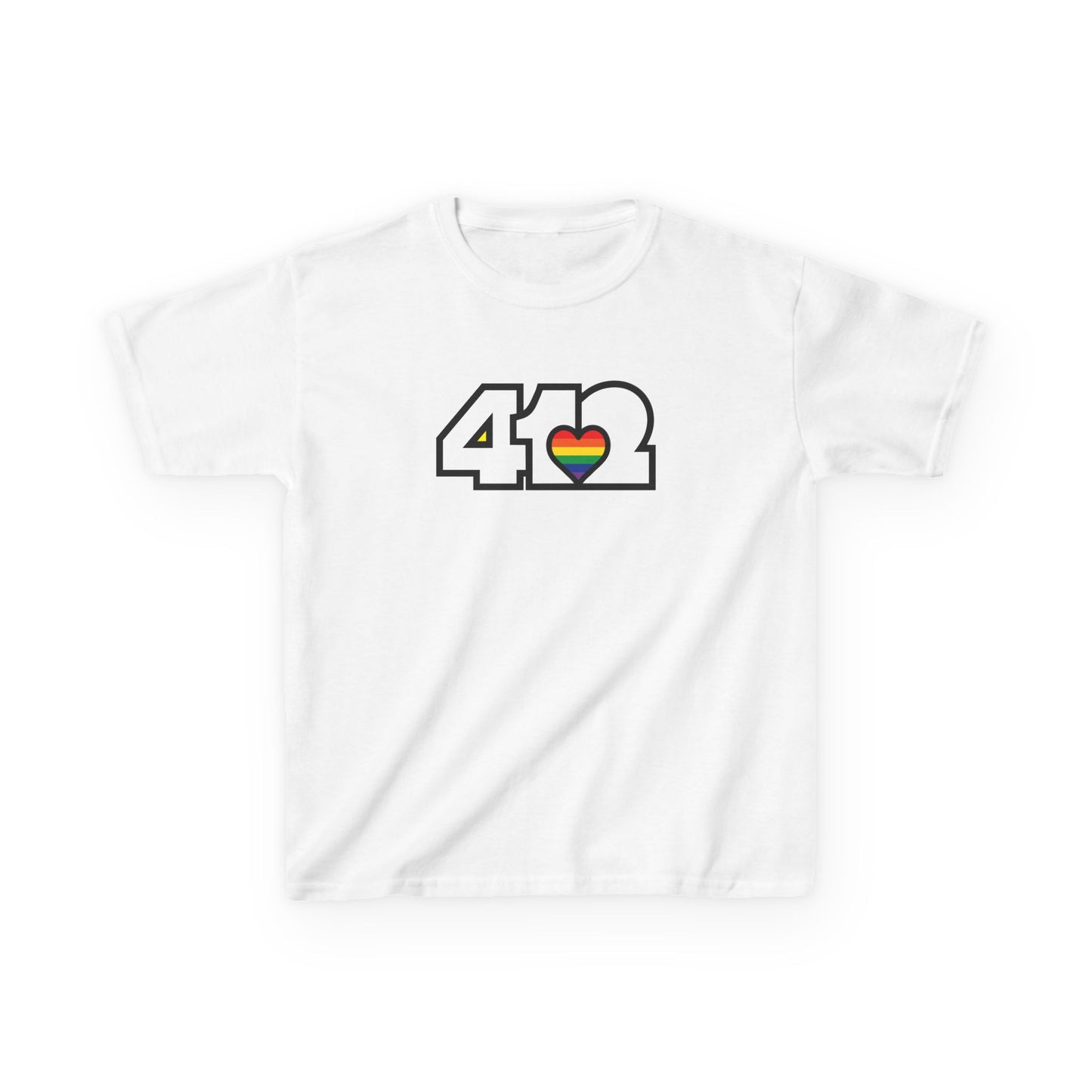 Rainbow Heart Kids Cotton Tee