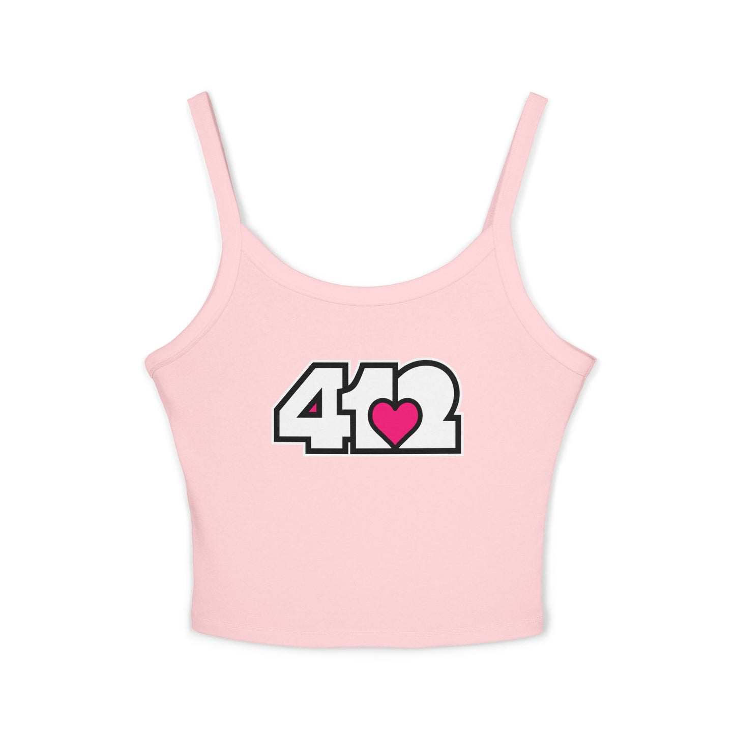 Pink Heart Women's Spaghetti Strap Top