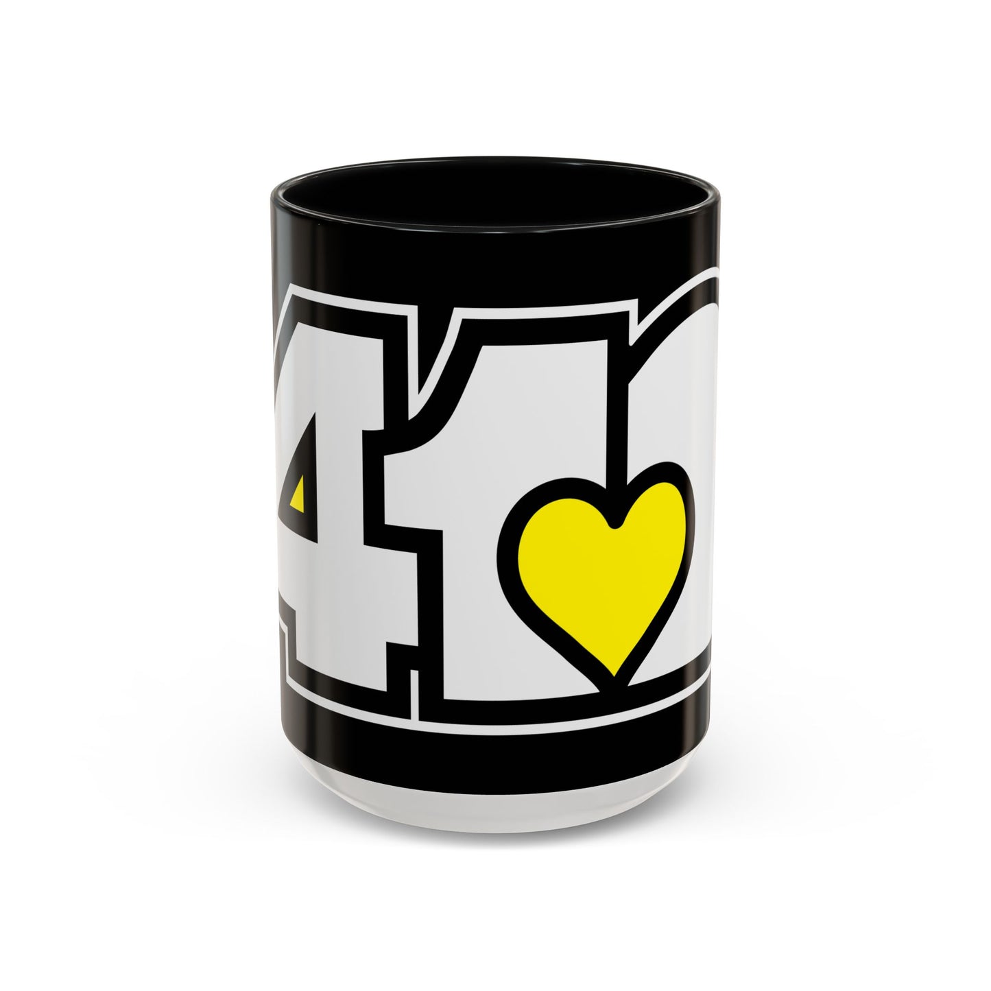 412 Collectible Mug - Yellow Heart, White Logo