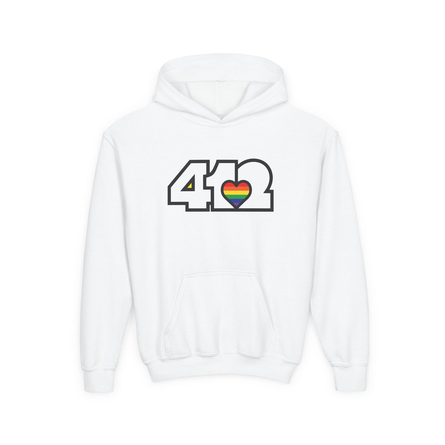 Rainbow Heart Youth Hoodie