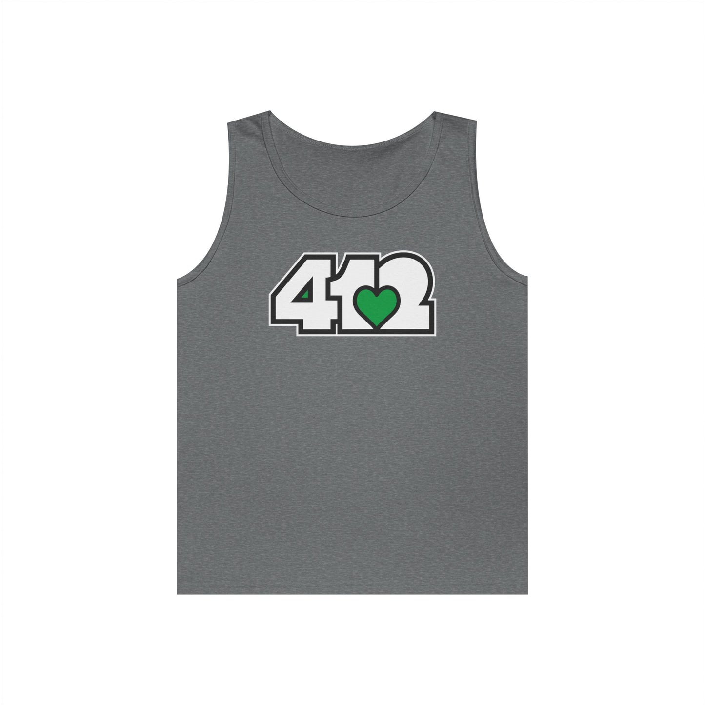 Green Heart Cotton Tank Top
