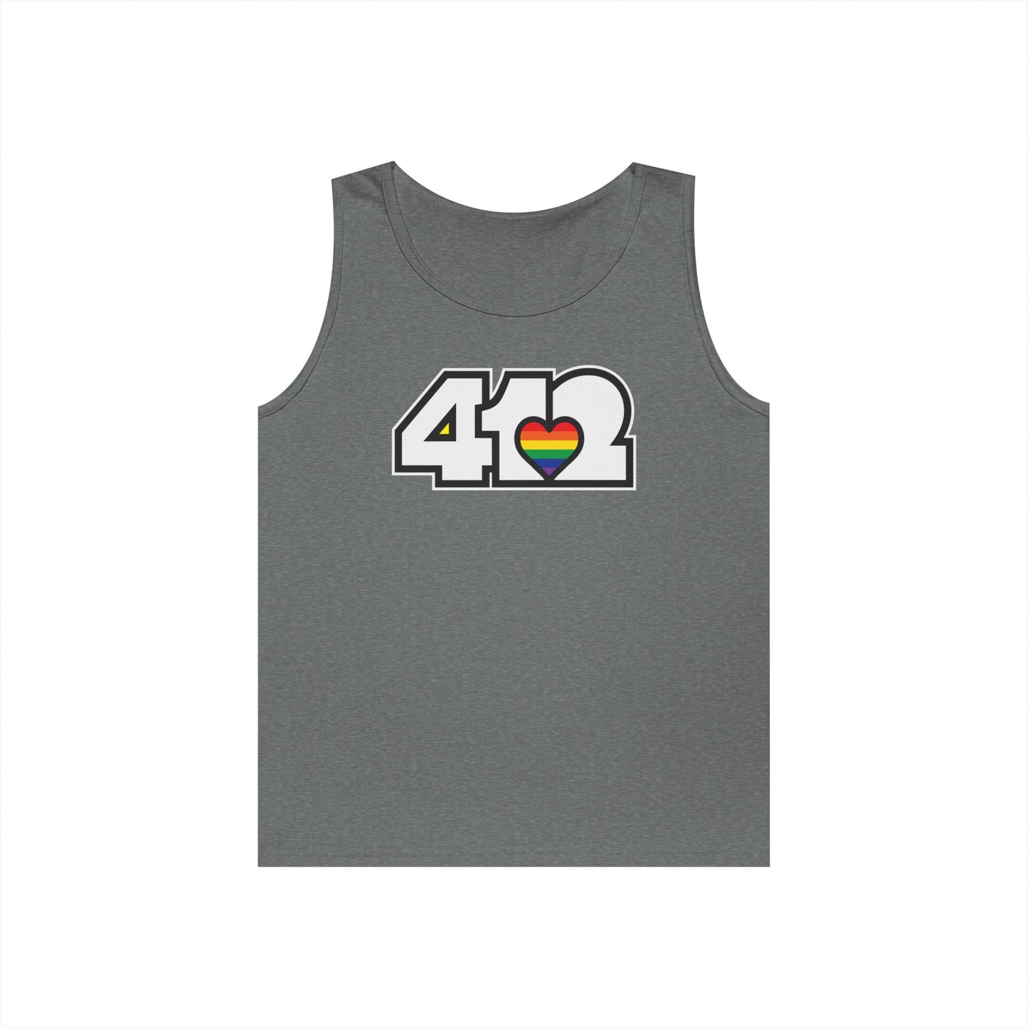 Rainbow Heart Cotton Tank Top