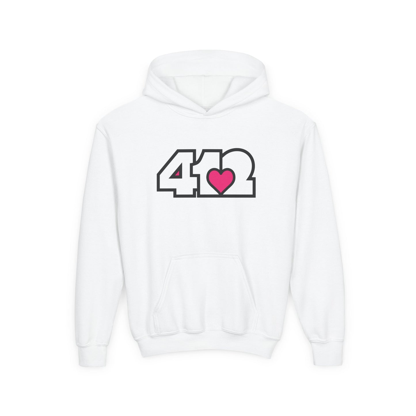 Pink Heart Youth Hoodie