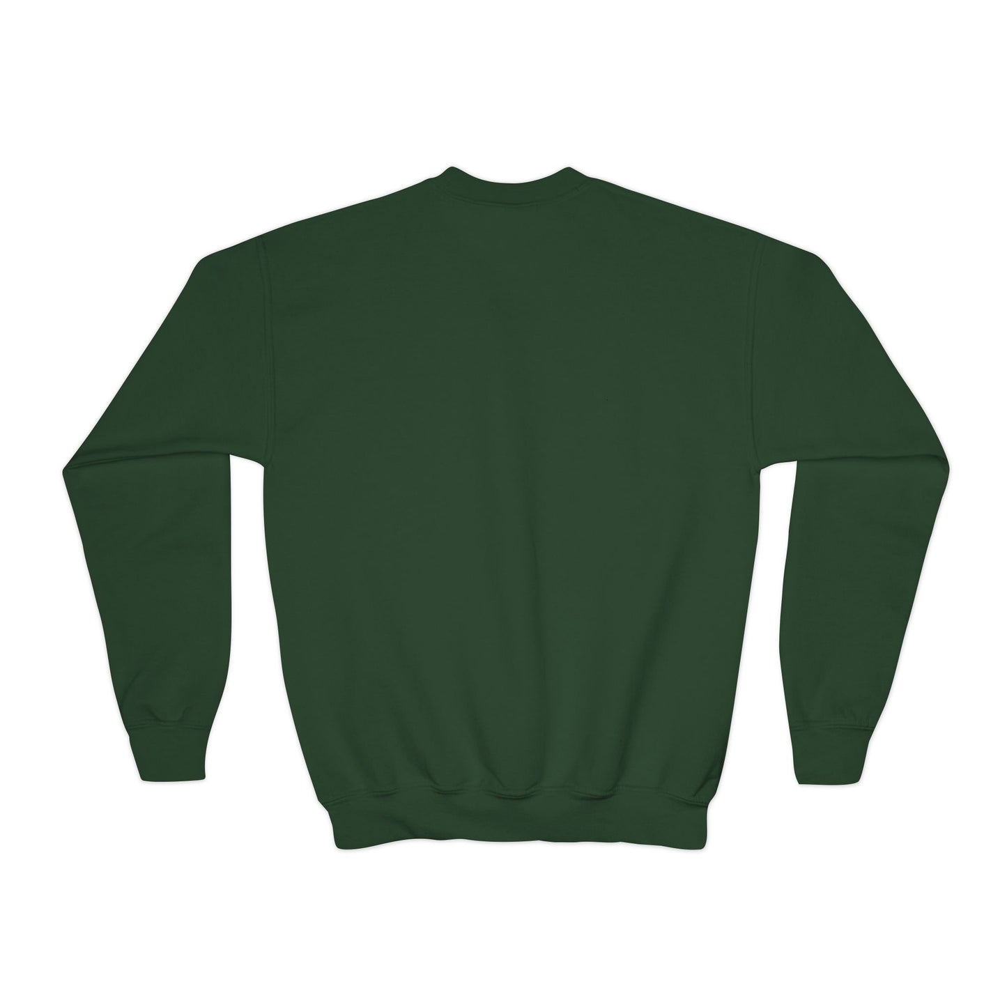 412 Crew Neck Youth Sweatshirt - Green Heart, White Logo