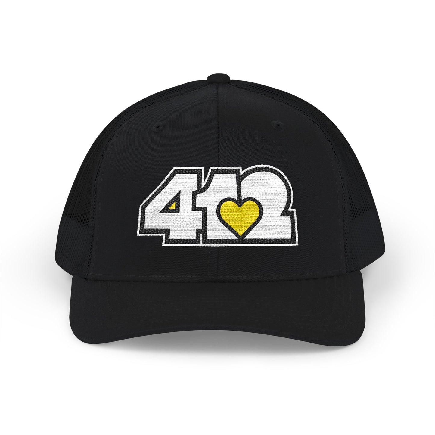 Yellow Heart Embroidered Snapback Cap