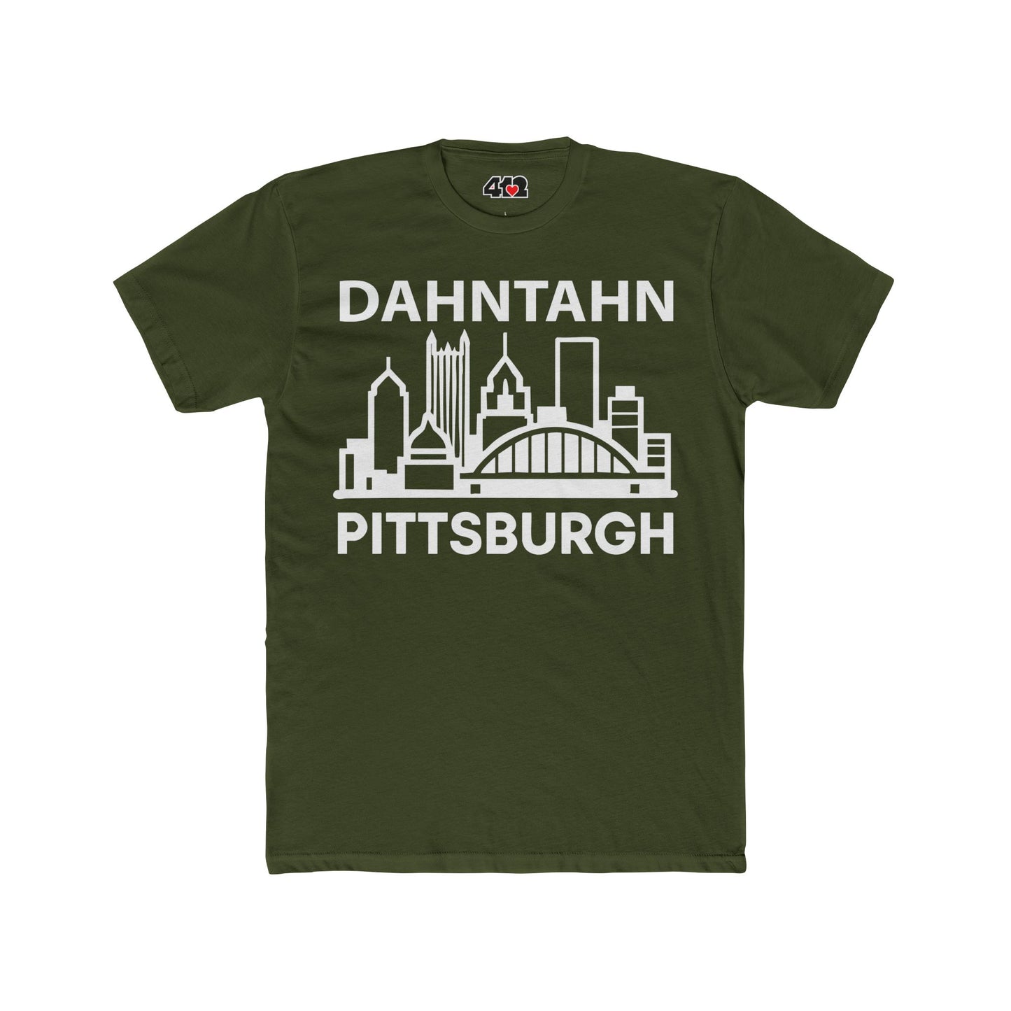 Dahntahn Pittsburgh Adult Tee - White Logo