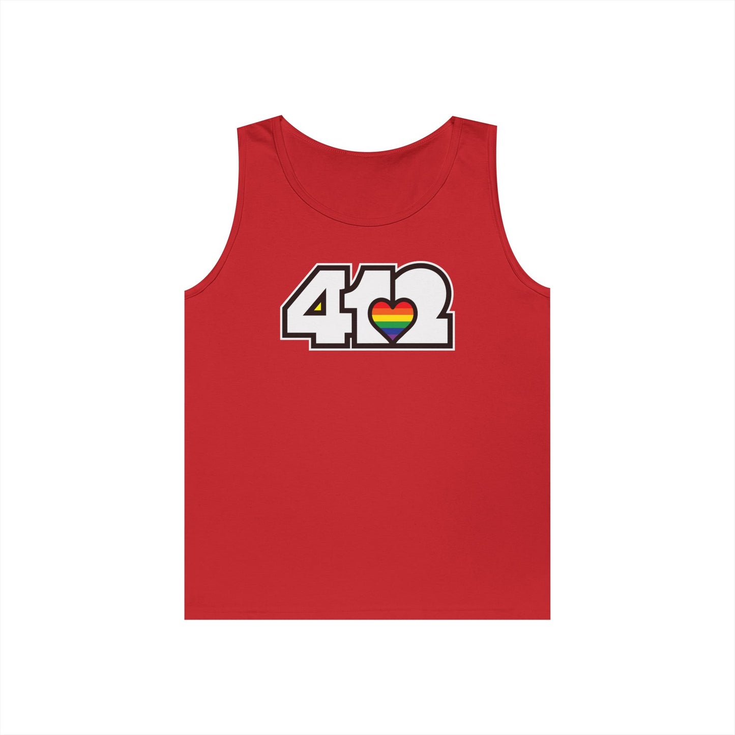Rainbow Heart Cotton Tank Top