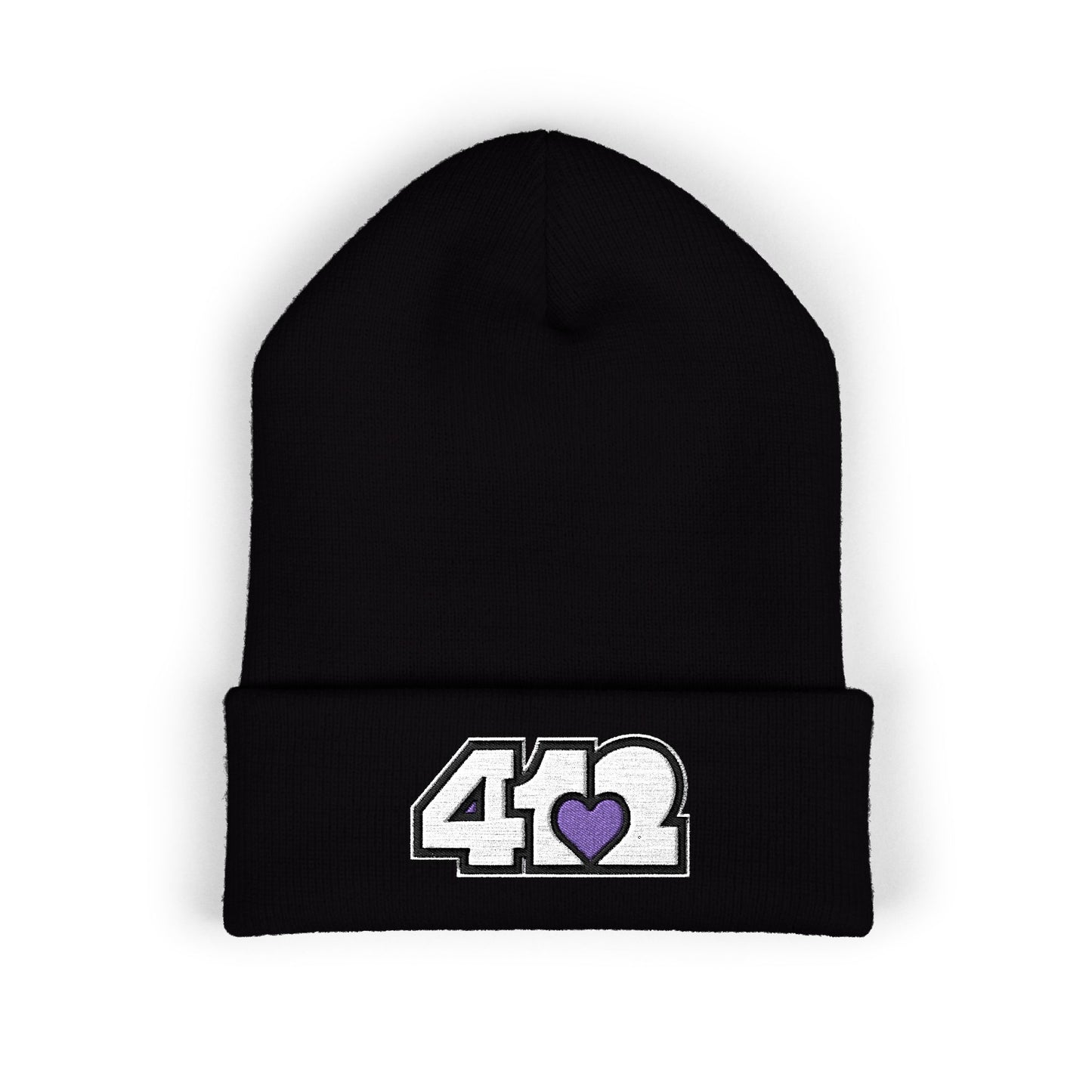 Purple Heart Embroidered Beanie Hat