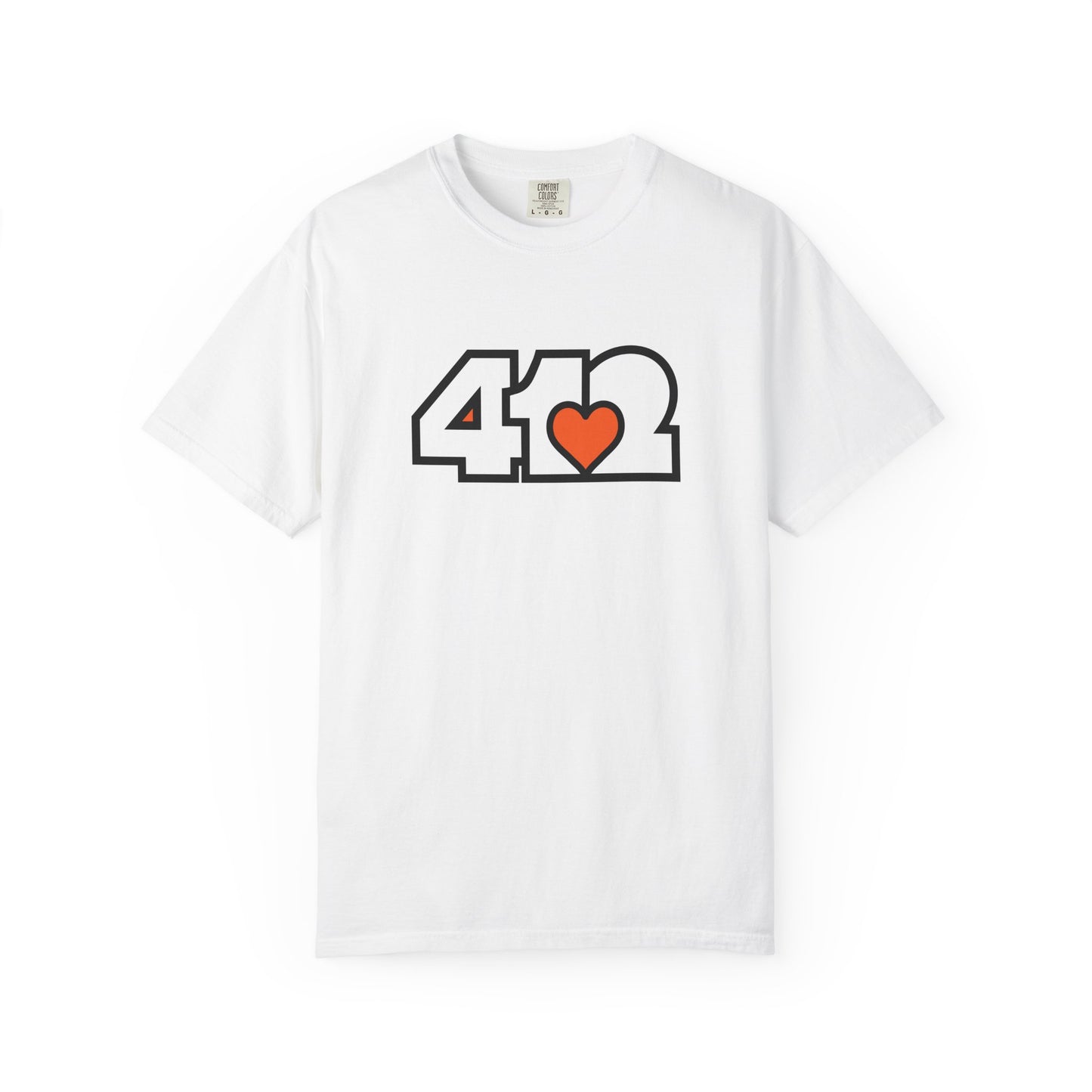 Orange Heart Adult T-Shirt