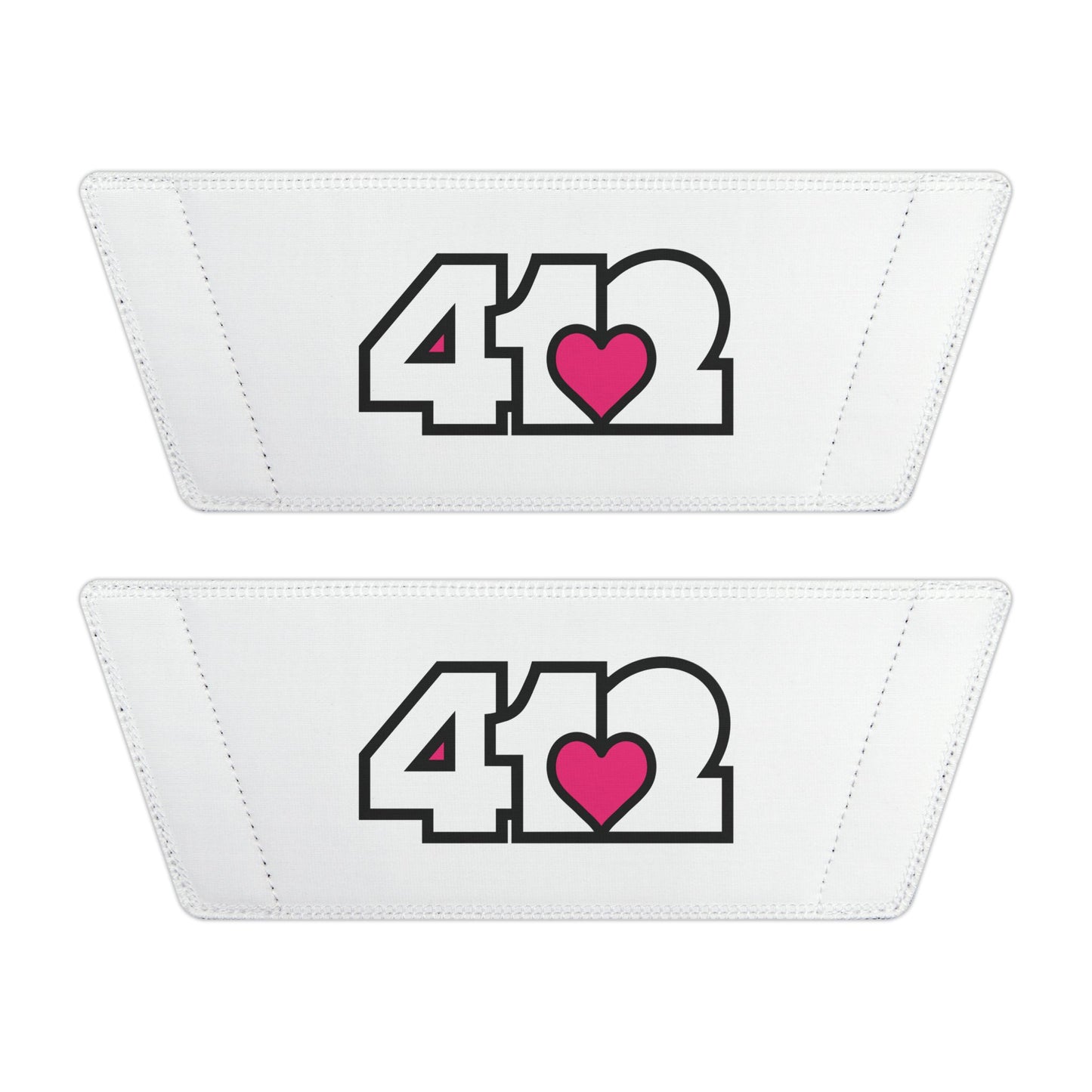 412 Men's Slides - Pink Heart, White Logo