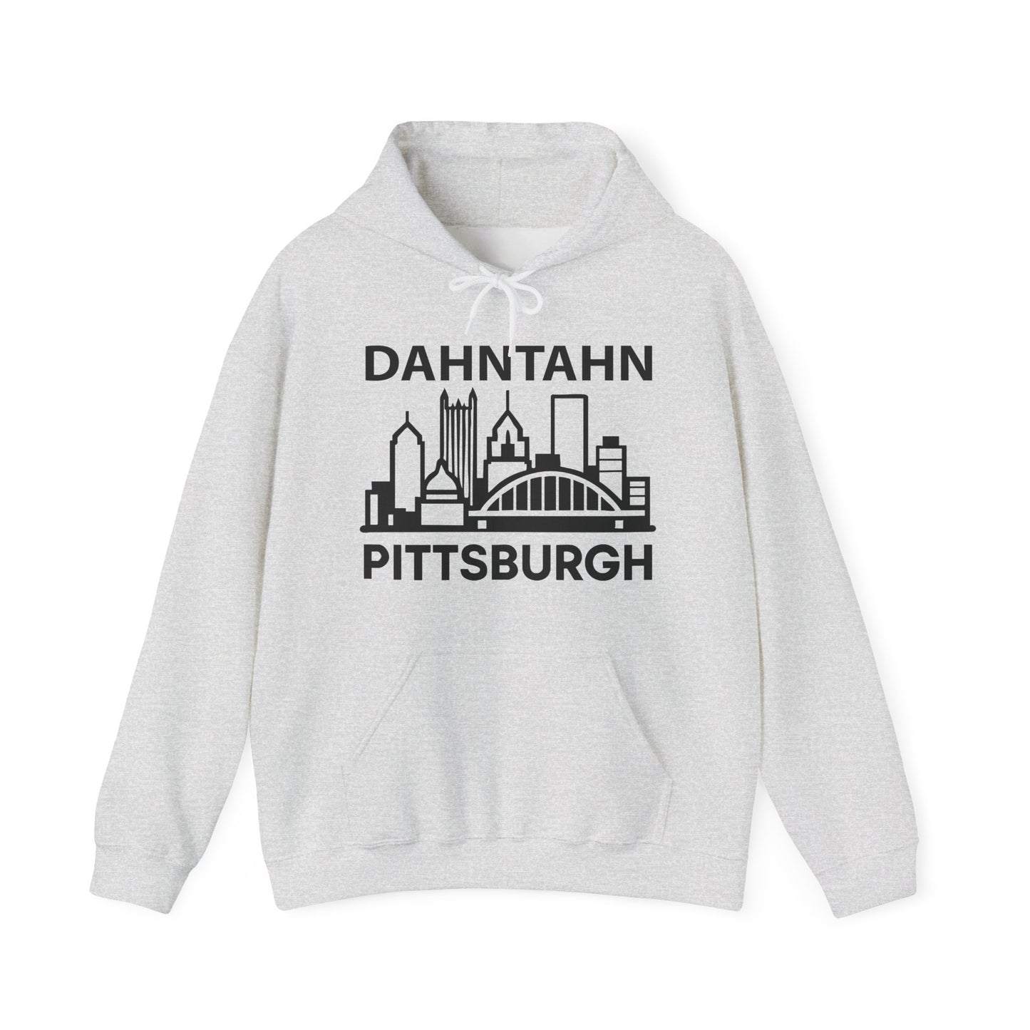 Dahntahn Pittsburgh Adult Hoodie - Black Logo