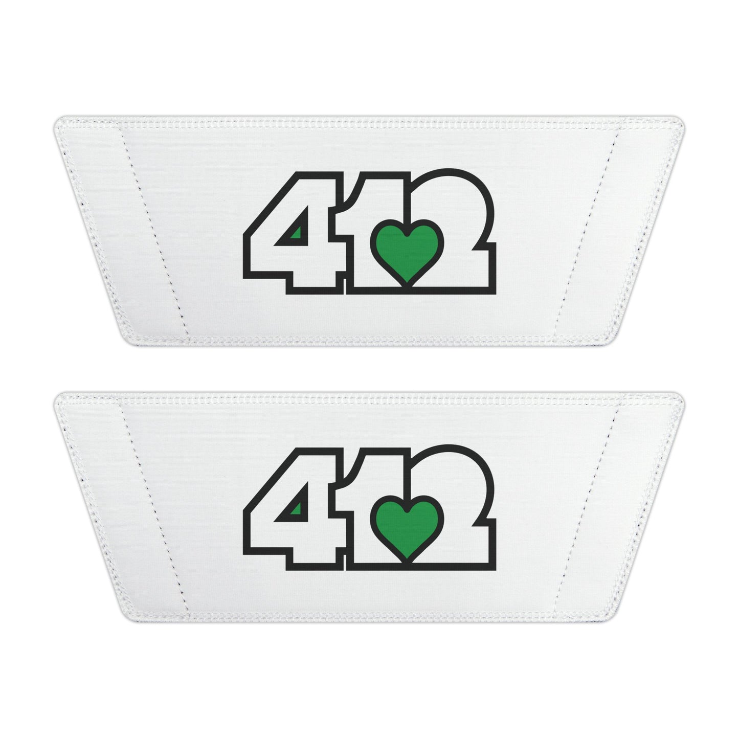 412 Men's Slides - Green Heart, White Logo