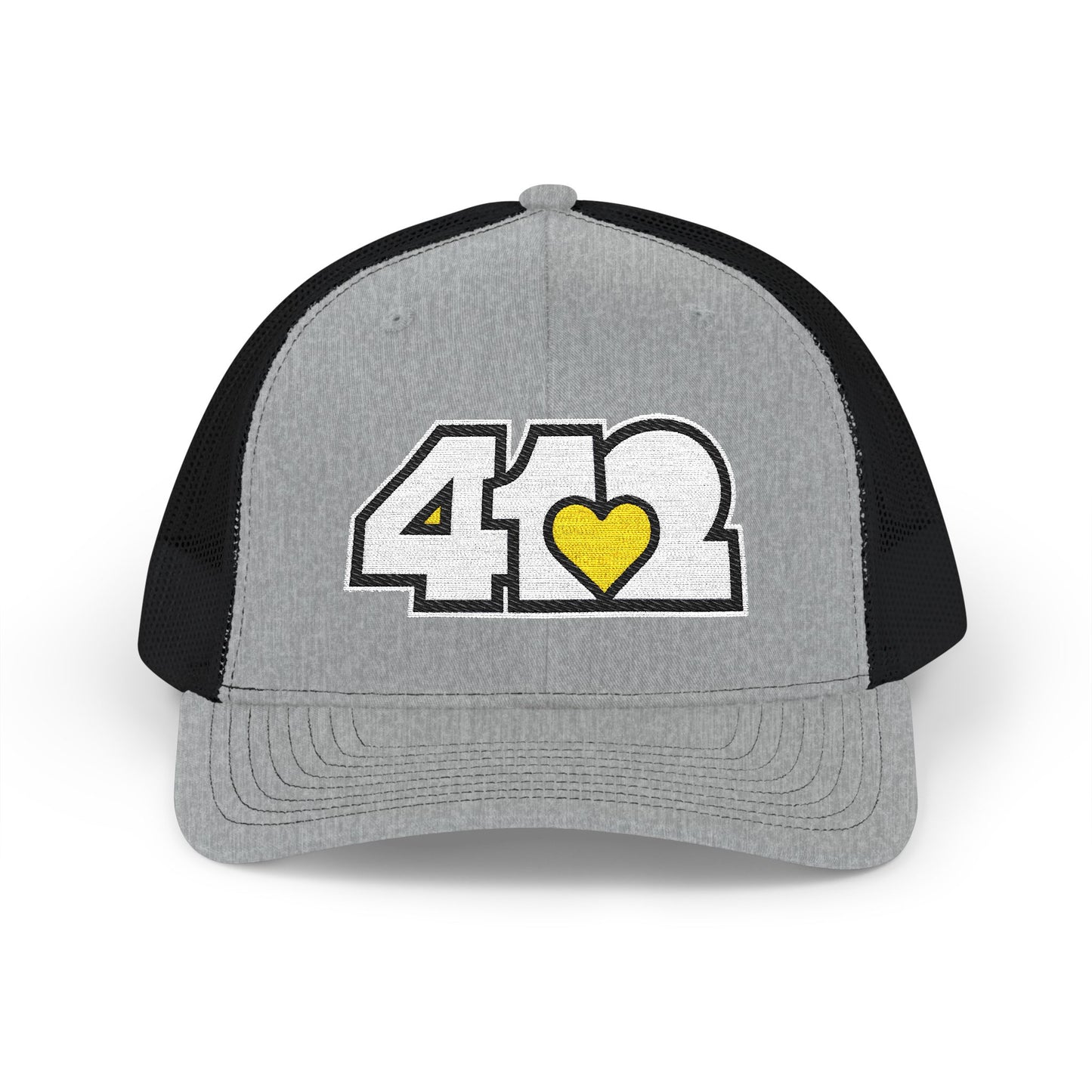 Yellow Heart Embroidered Snapback Cap