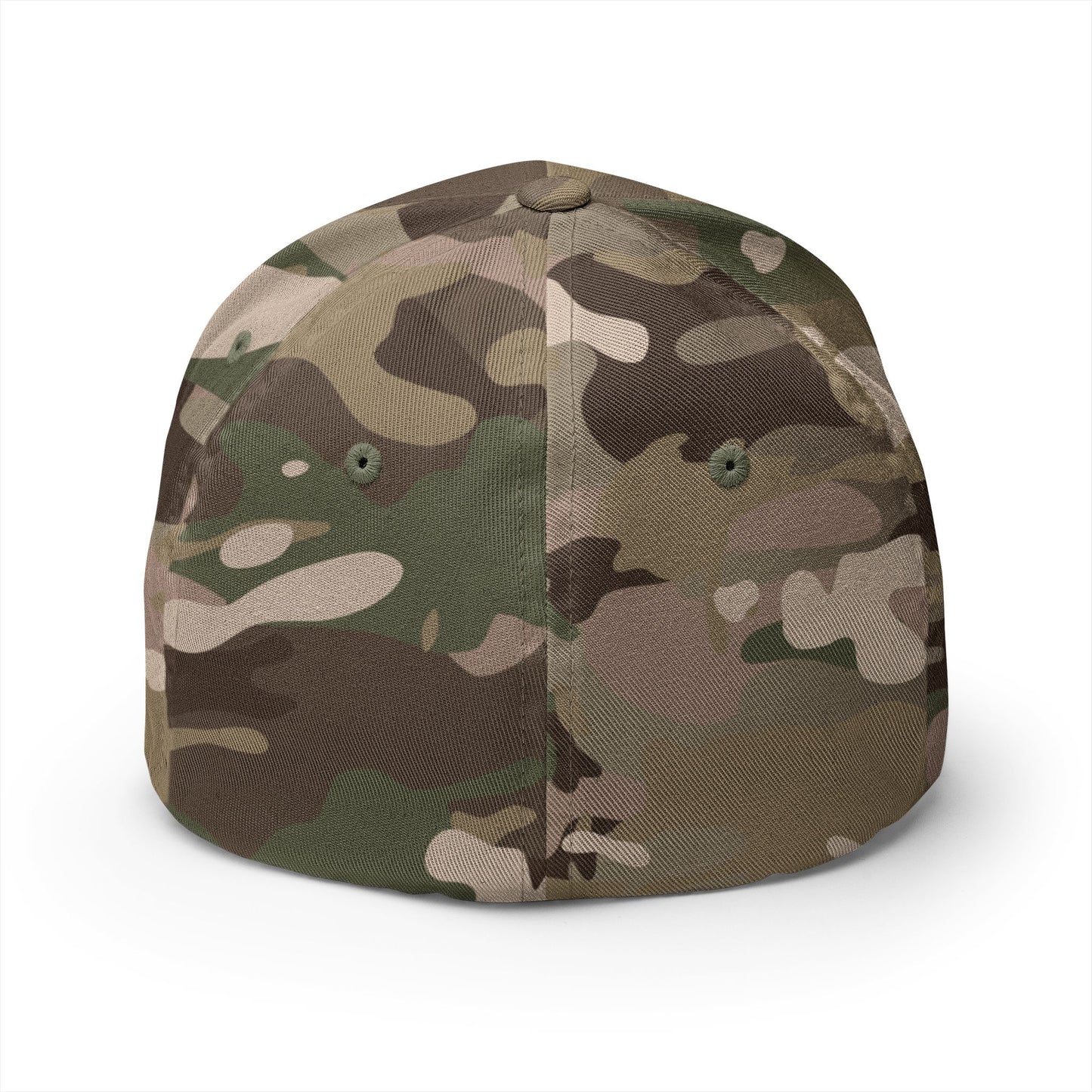412 Stretch Fit Crown - Embroidered Rainbow Heart, Black Logo