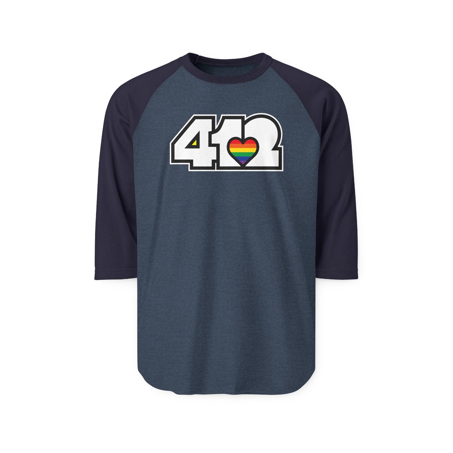 Rainbow Heart Three-Quarter Sleeve Shirt