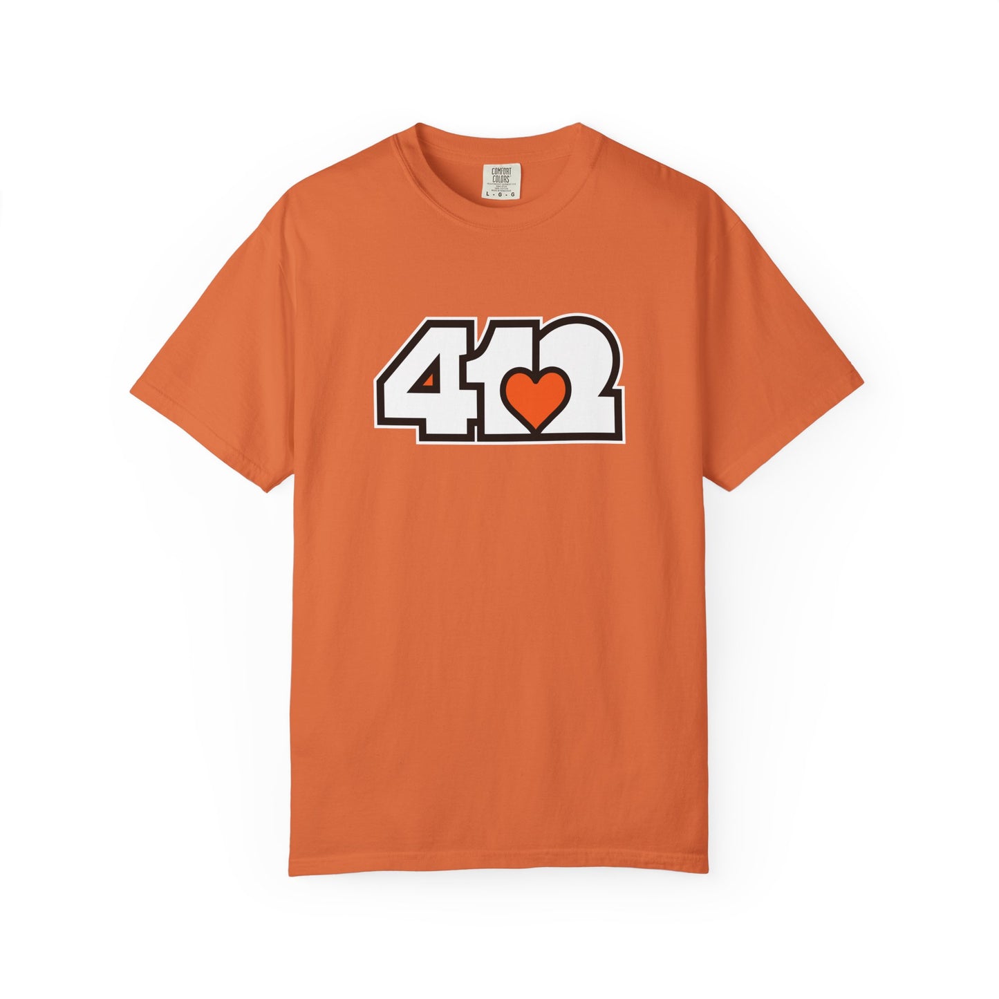 Orange Heart Adult T-Shirt
