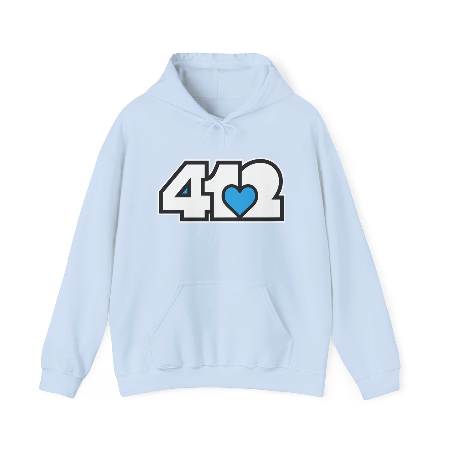 Blue Heart Adult Hoodie