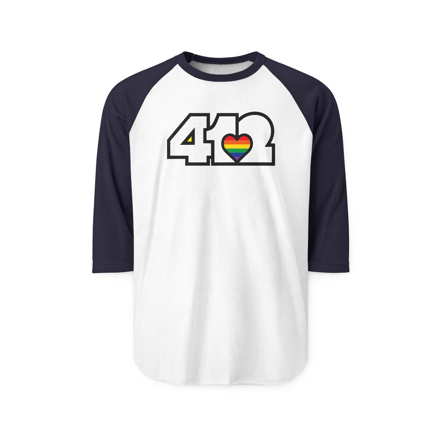 Rainbow Heart Three-Quarter Sleeve Shirt