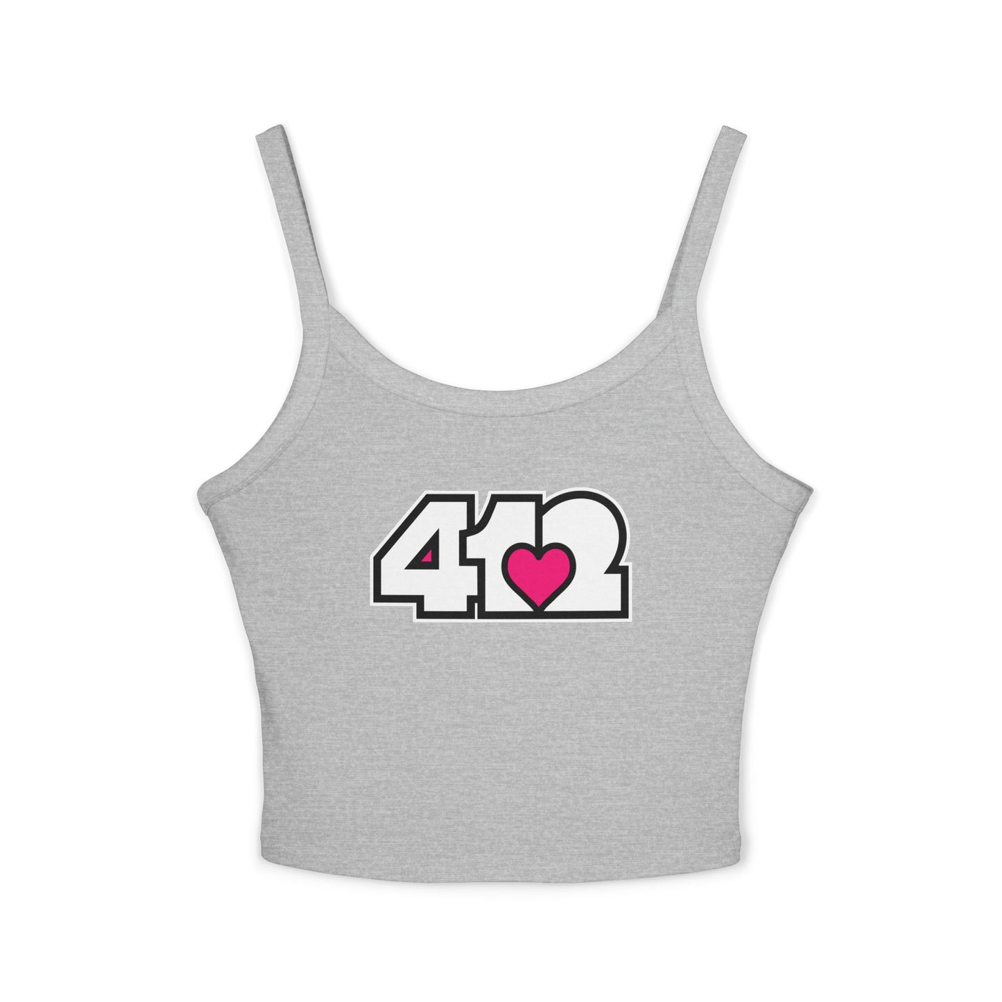 Pink Heart Women's Spaghetti Strap Top