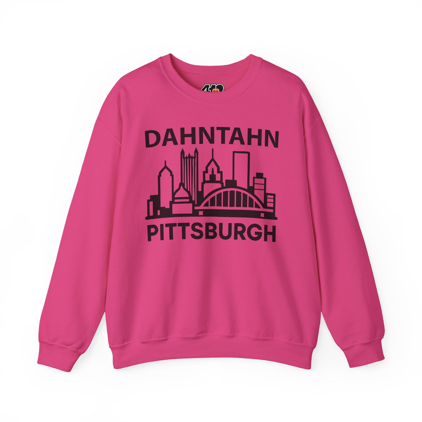 Dahntahn Pittsburgh Adult Sweatshirt - Black Logo