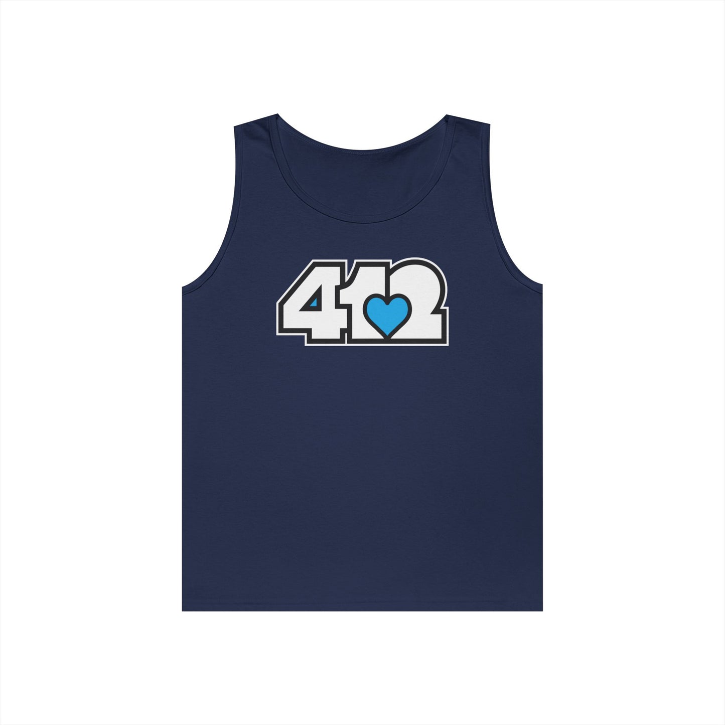 Blue Heart Cotton Tank Top