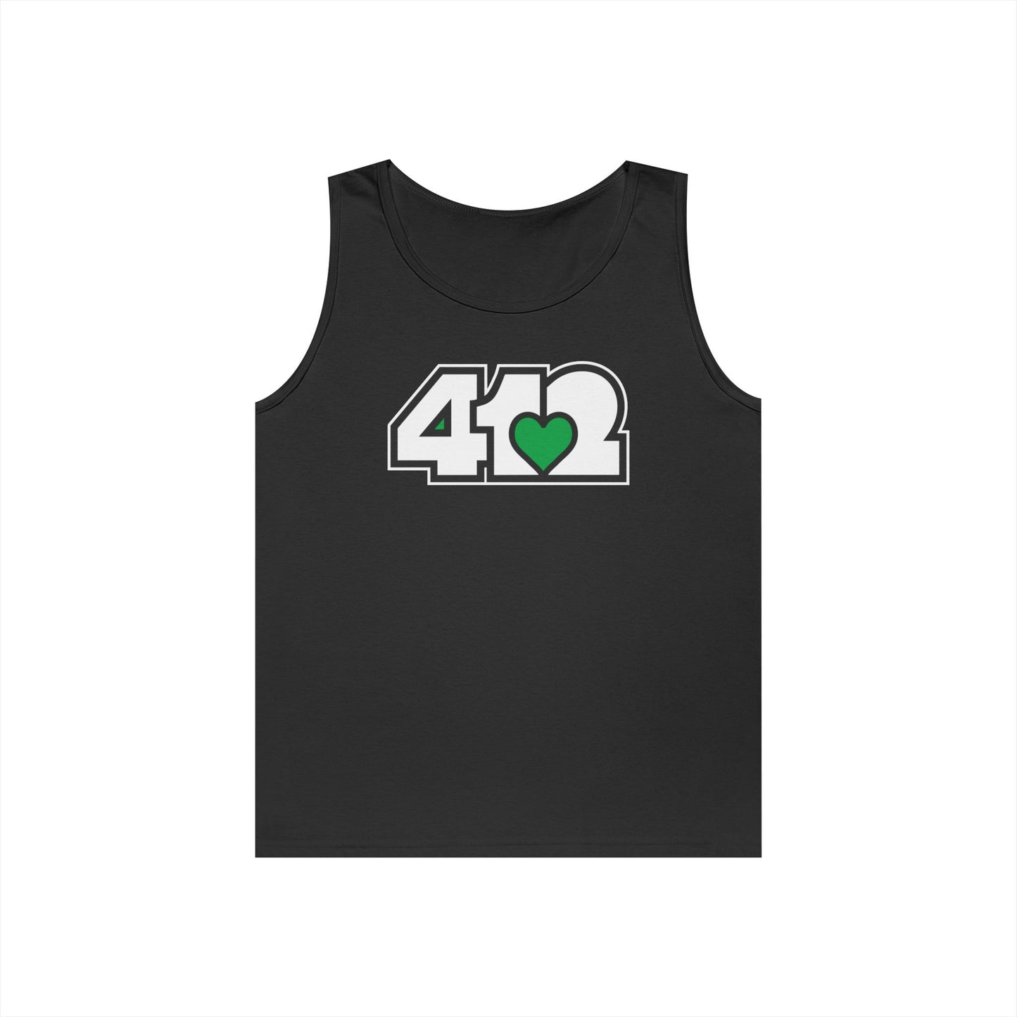 Green Heart Cotton Tank Top