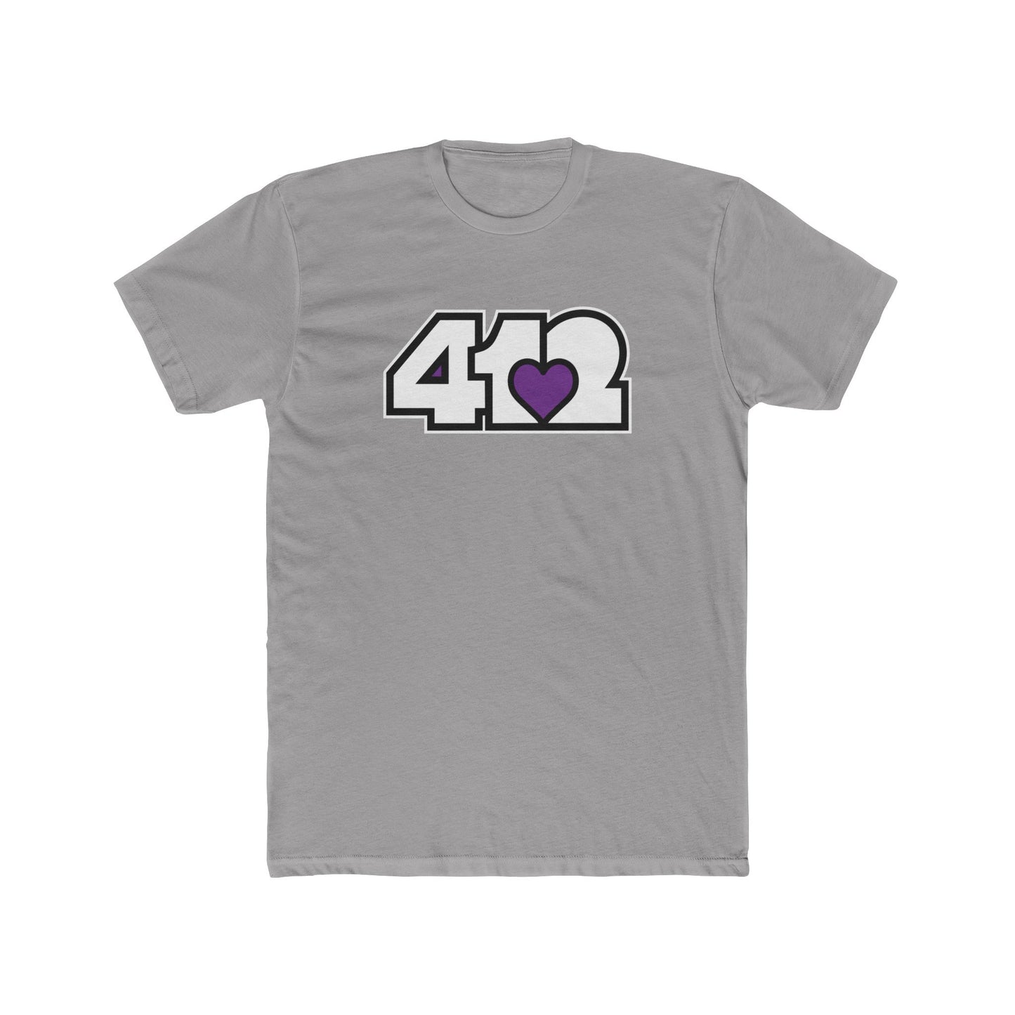 412 Contoured Fit Tee - Purple Heart, White Logo