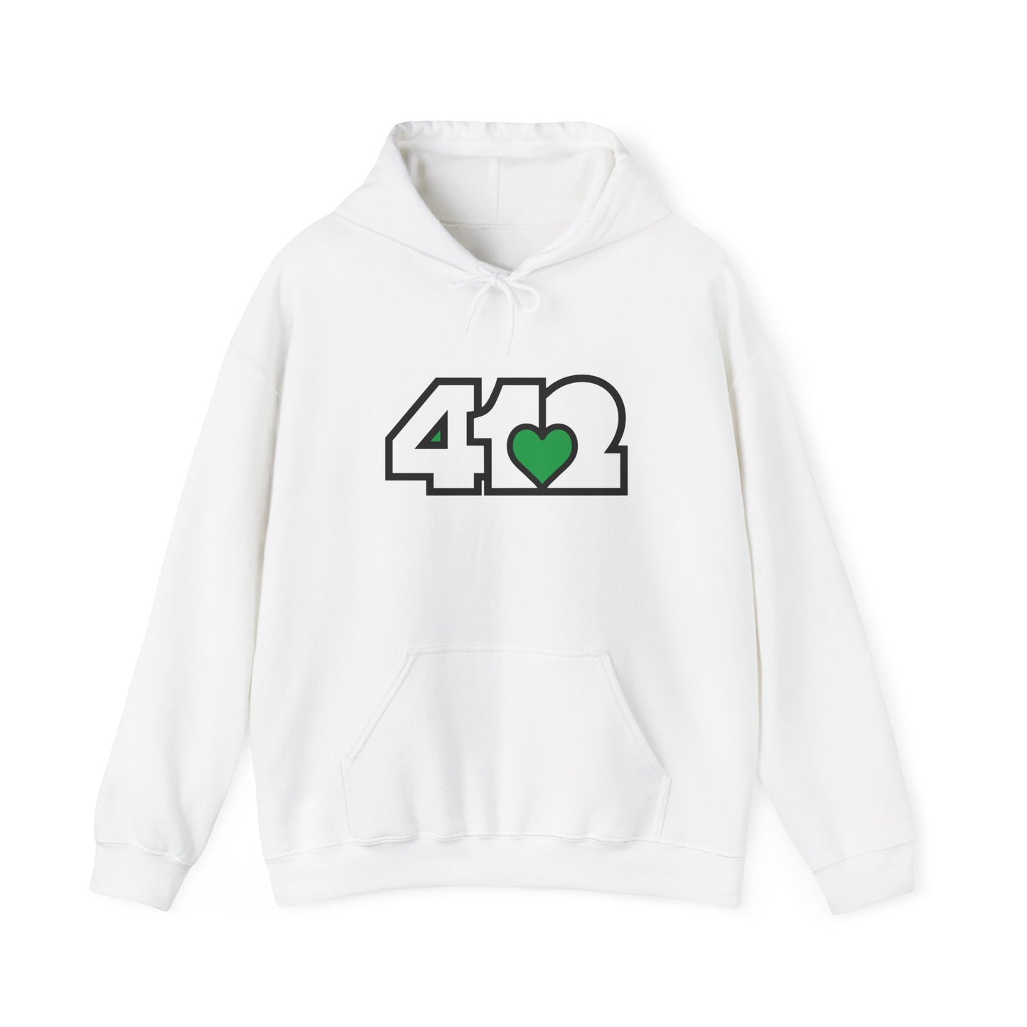 Green Heart Adult Hoodie