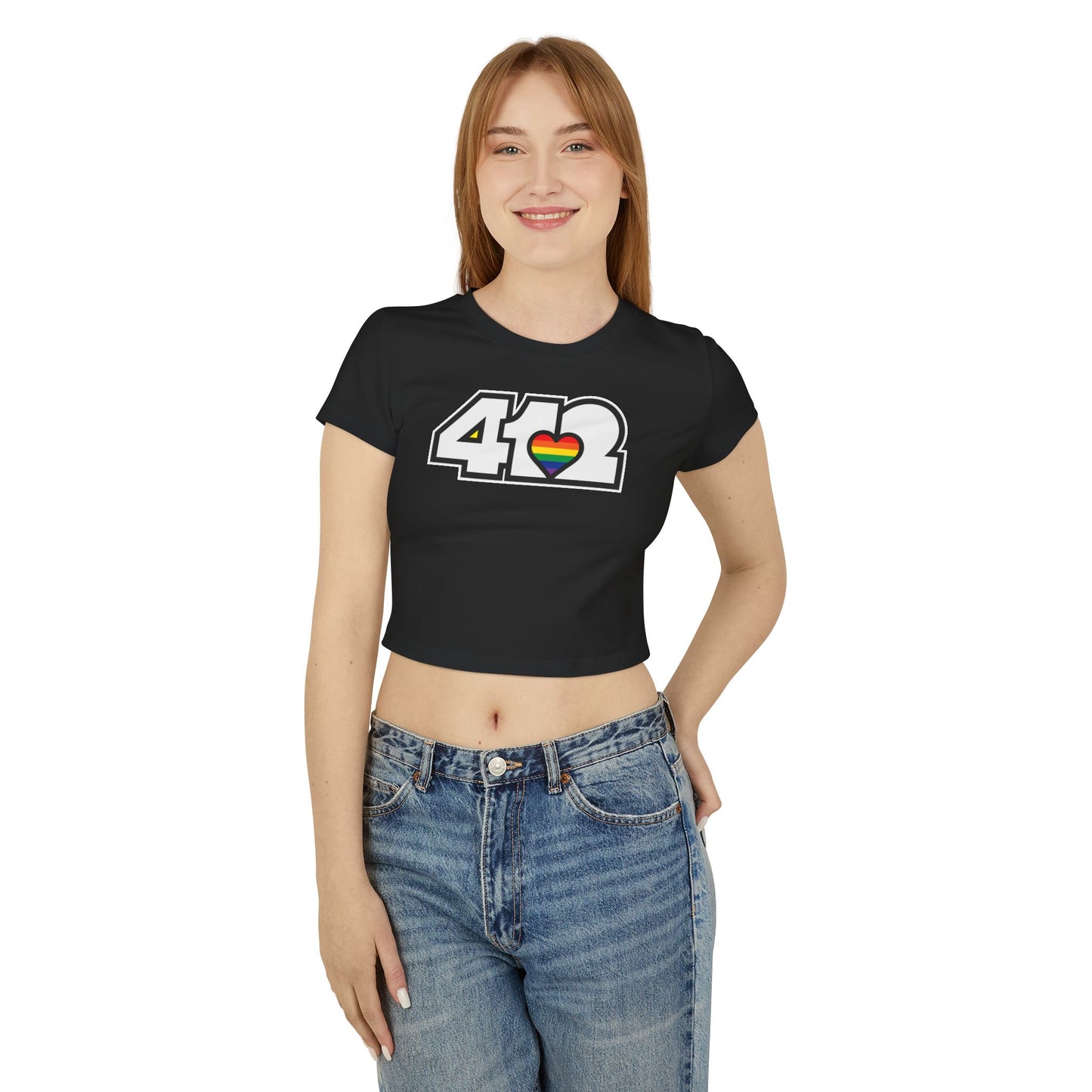 Rainbow Heart Women's Crop Top