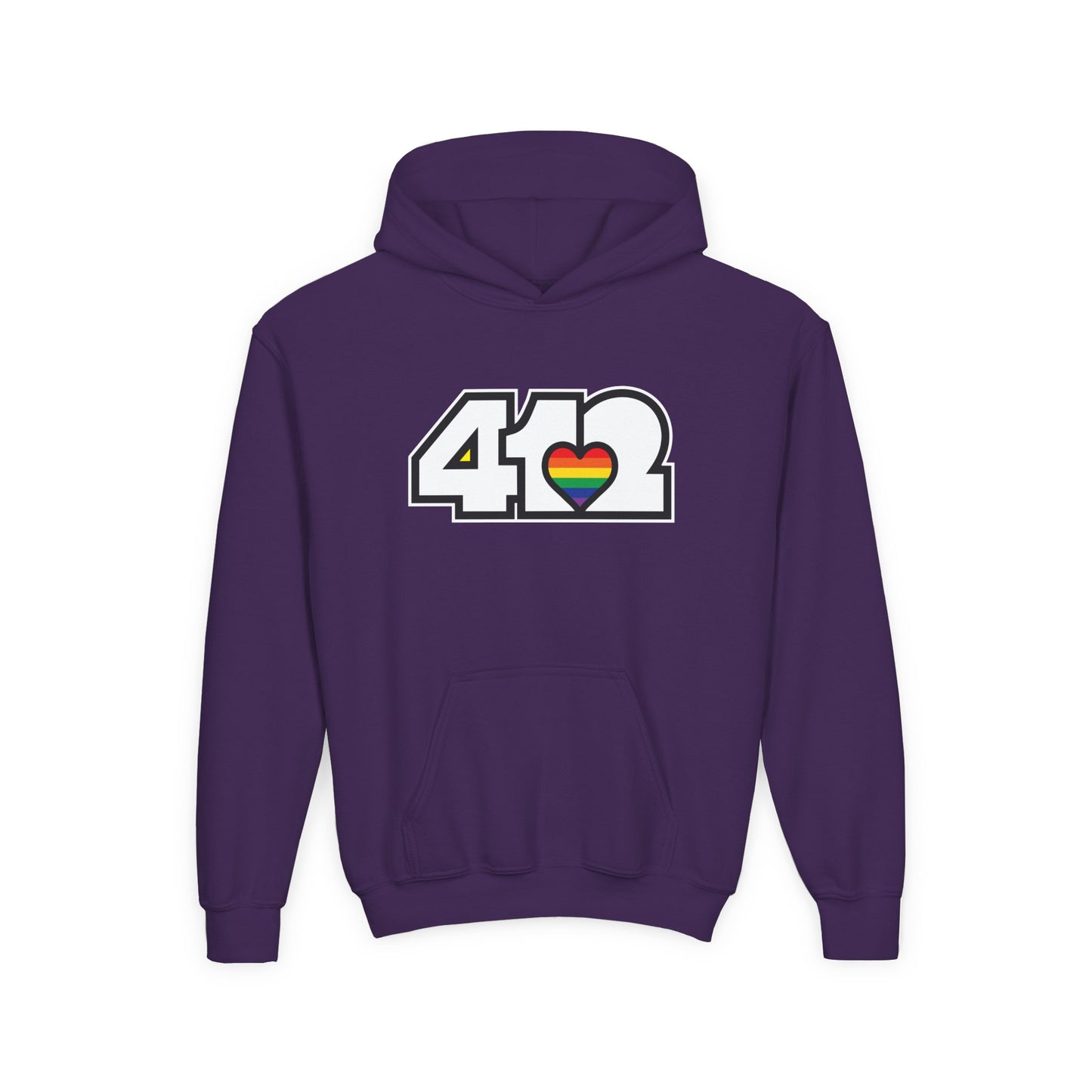 Rainbow Heart Youth Hoodie