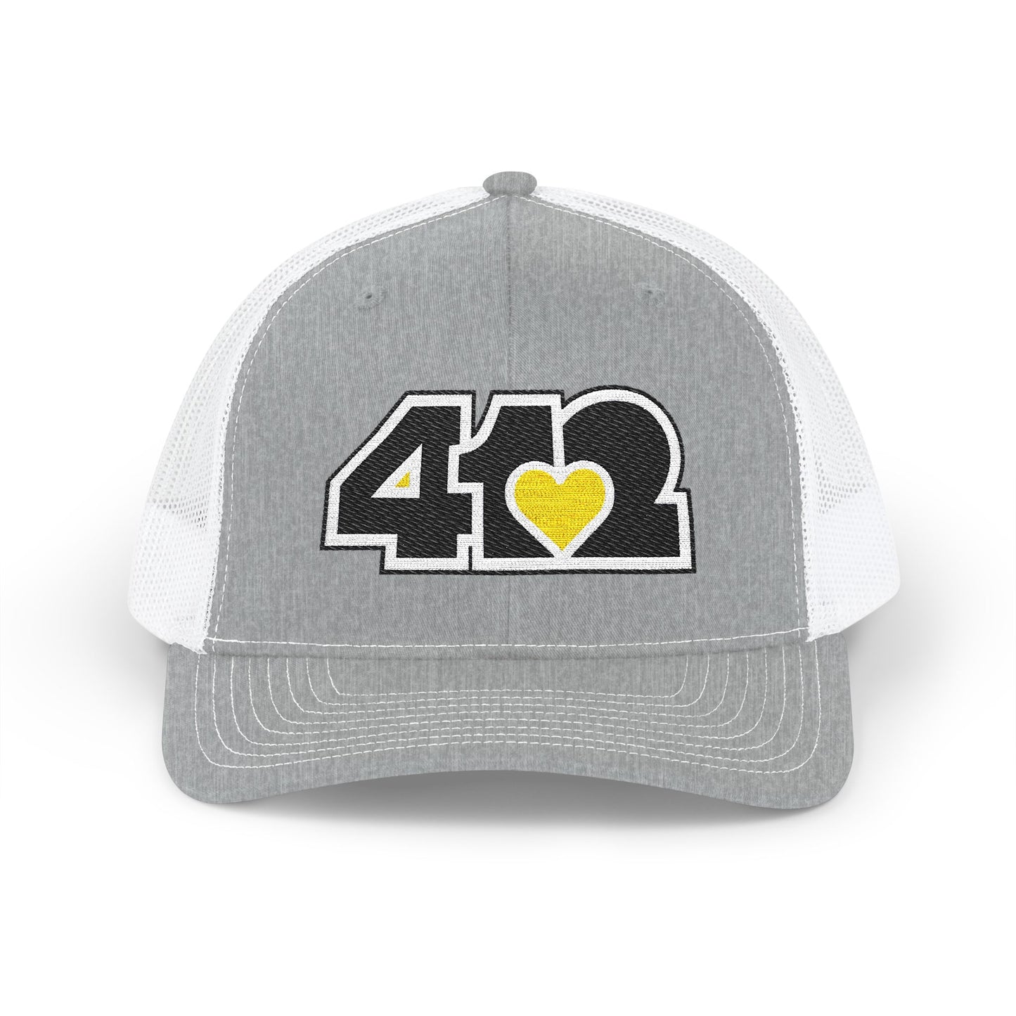 412 Snapback Crown – Embroidered Yellow Heart, Black Logo