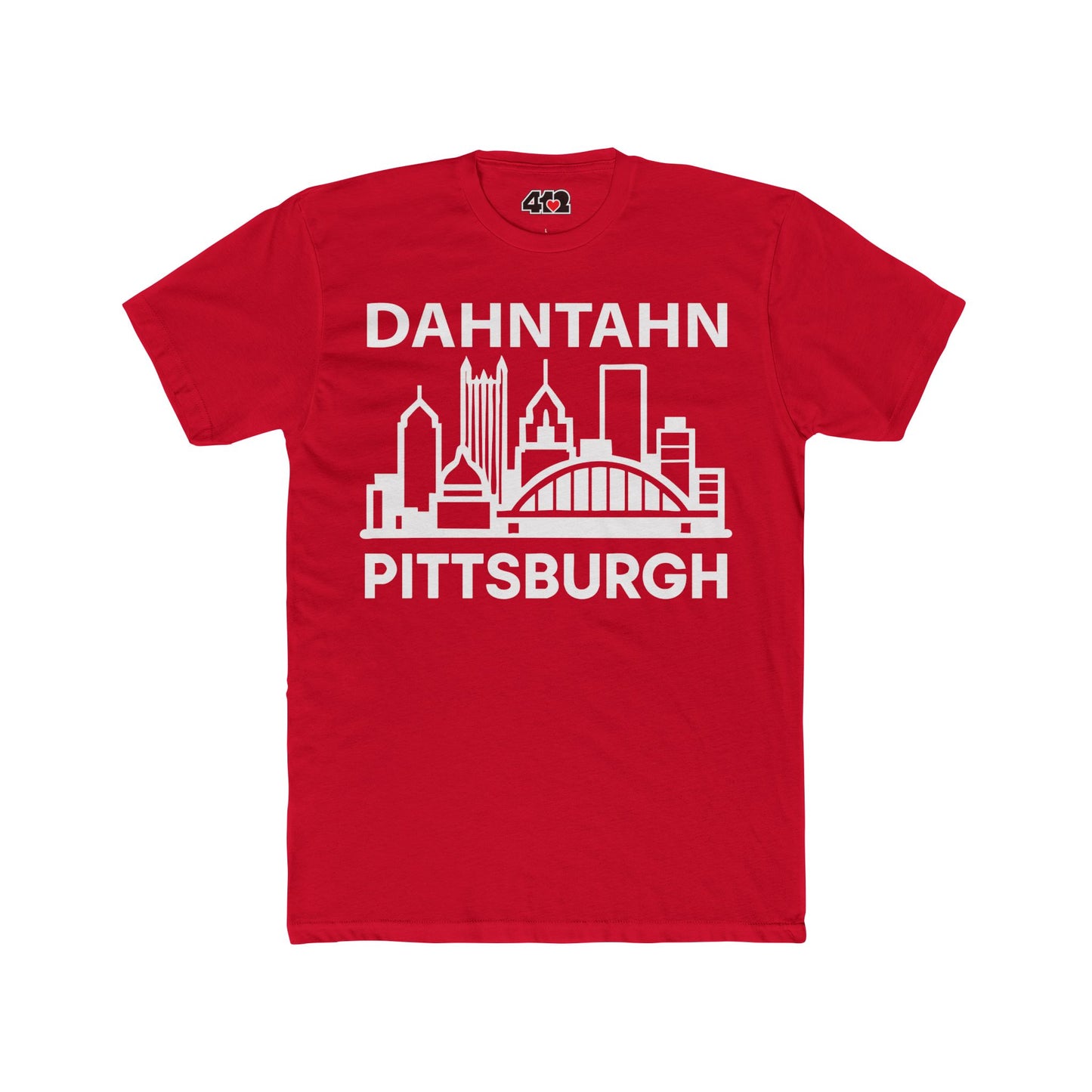 Dahntahn Pittsburgh Adult Tee - White Logo
