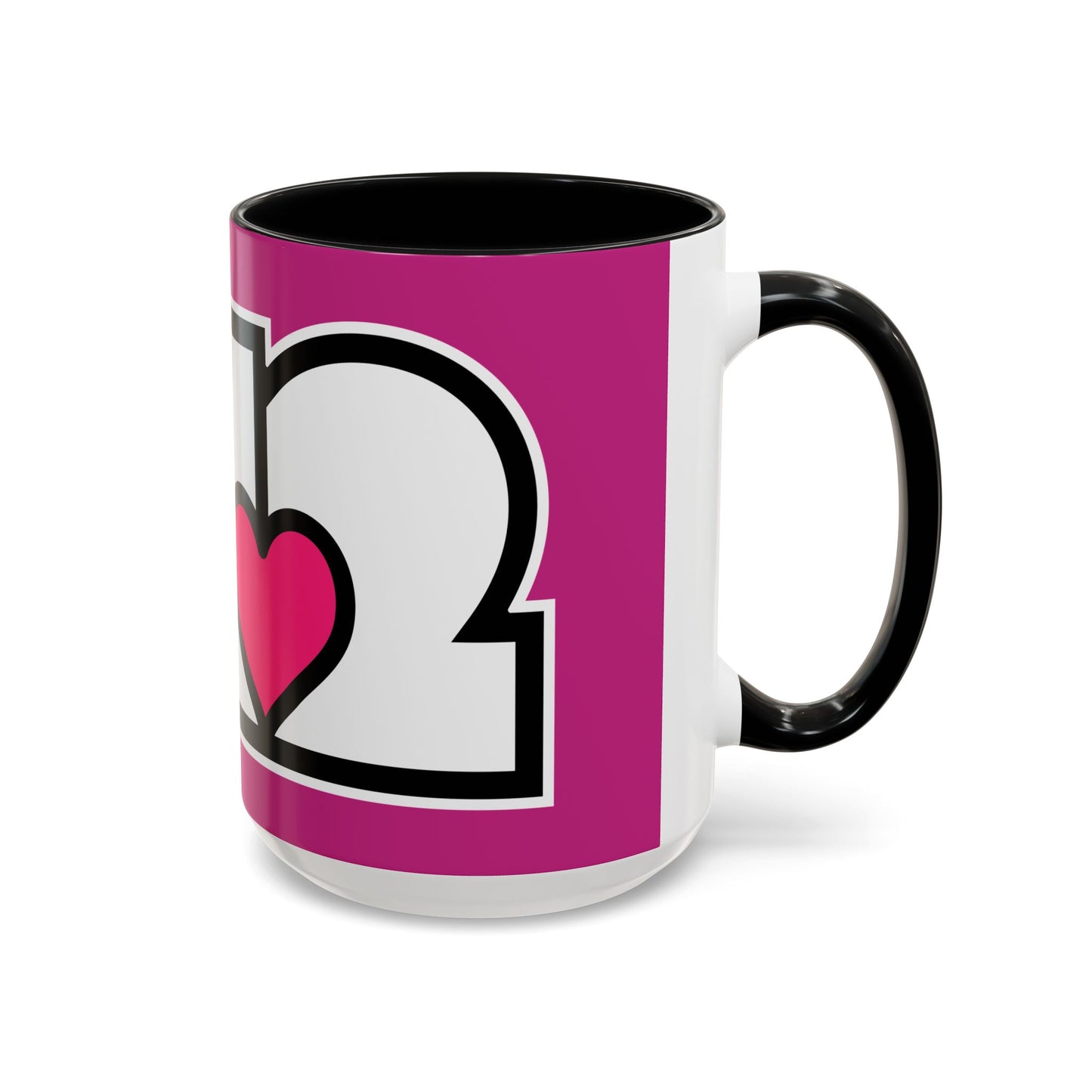 412 Collectible Mug - Pink Heart, White Logo