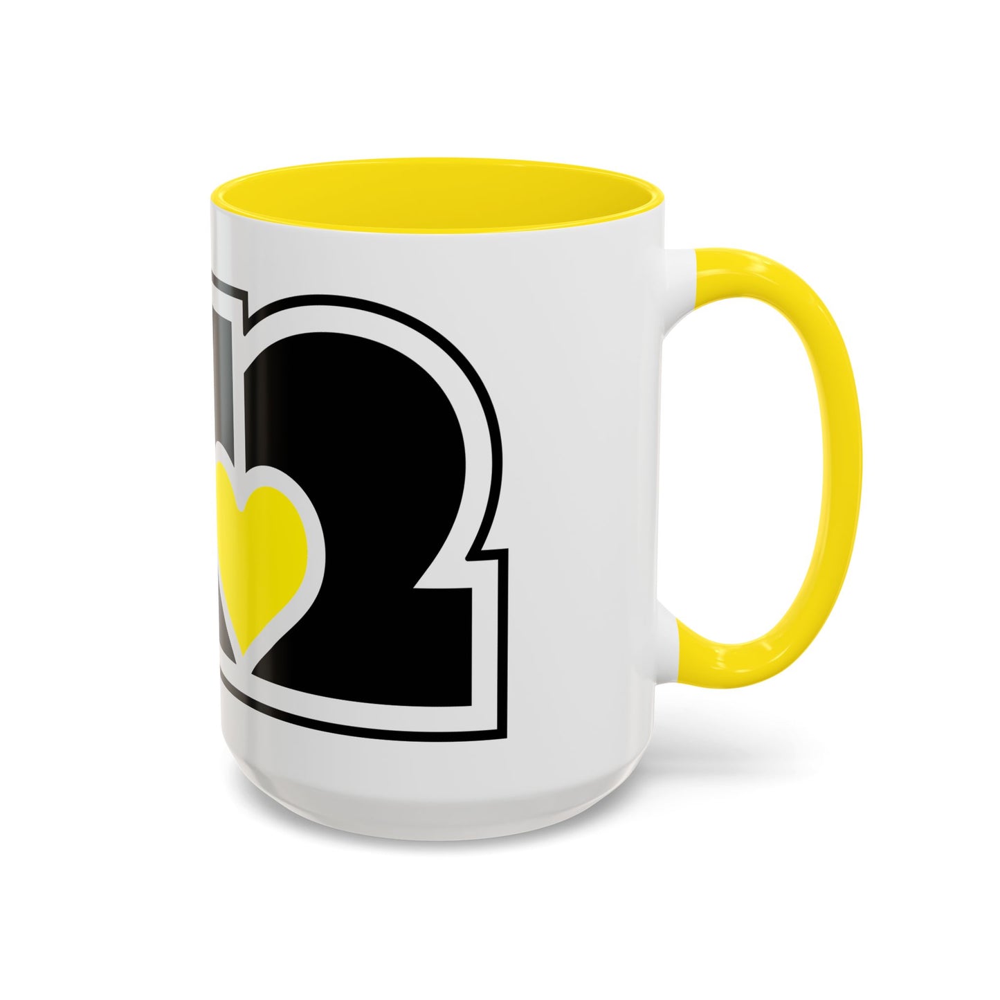 412 Collectible Mug - Yellow Heart, Black Logo