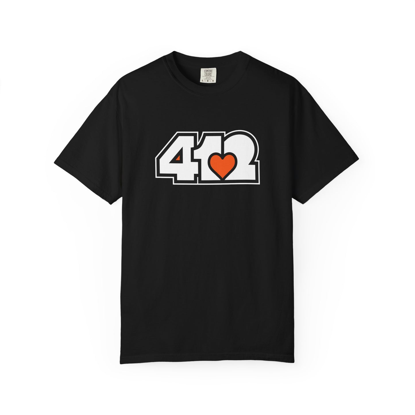 Orange Heart Adult T-Shirt