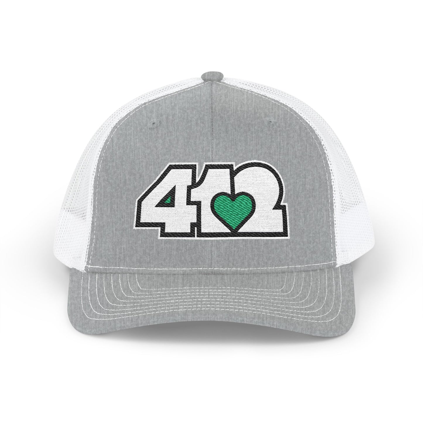 Green Heart Embroidered Snapback Cap