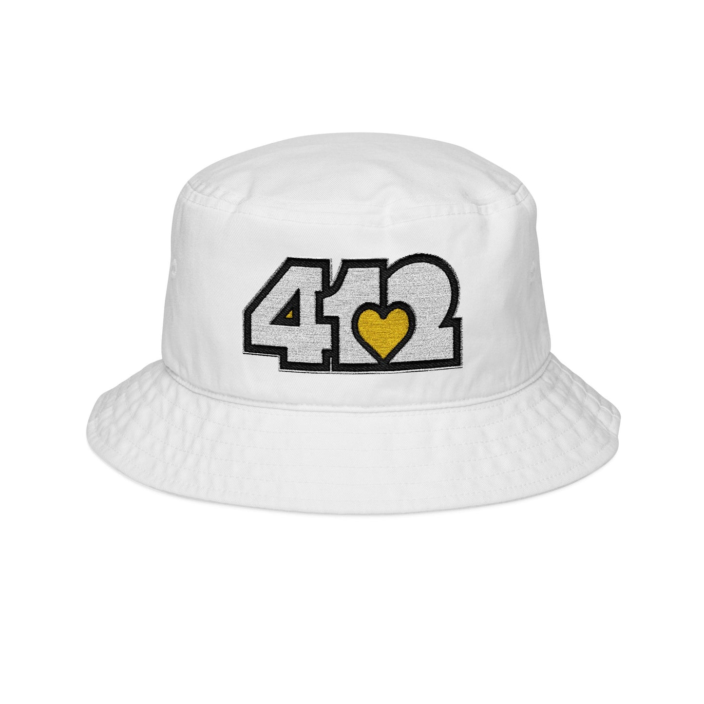 Yellow Heart Embroidered Bucket Hat