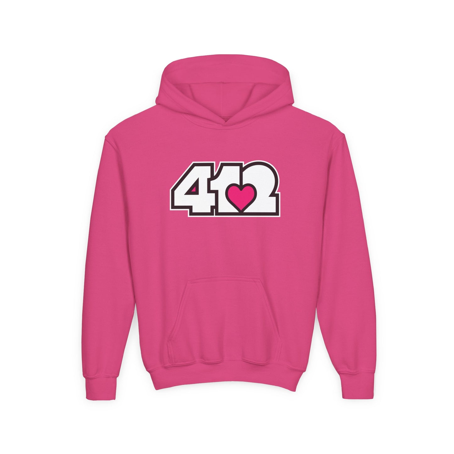 Pink Heart Youth Hoodie