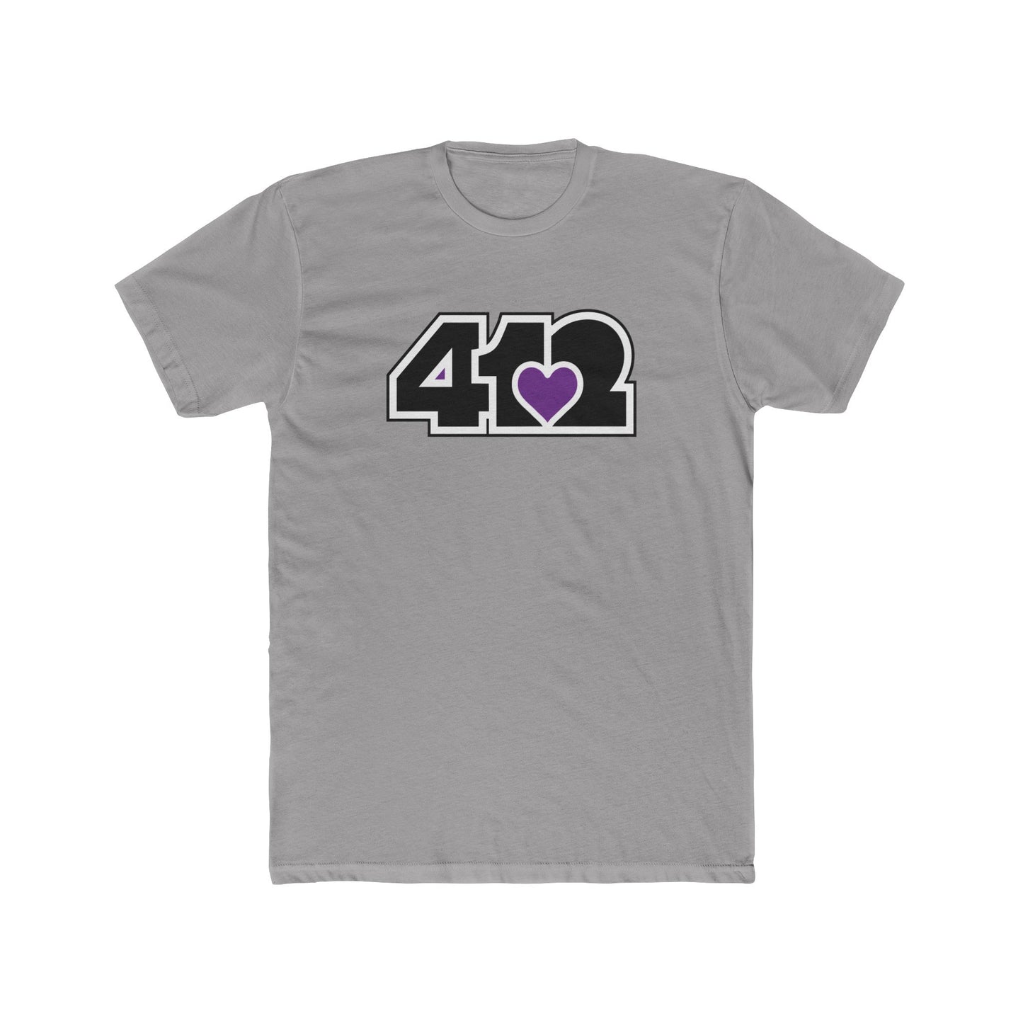 412 Contoured Fit Tee - Purple Heart, Black Logo