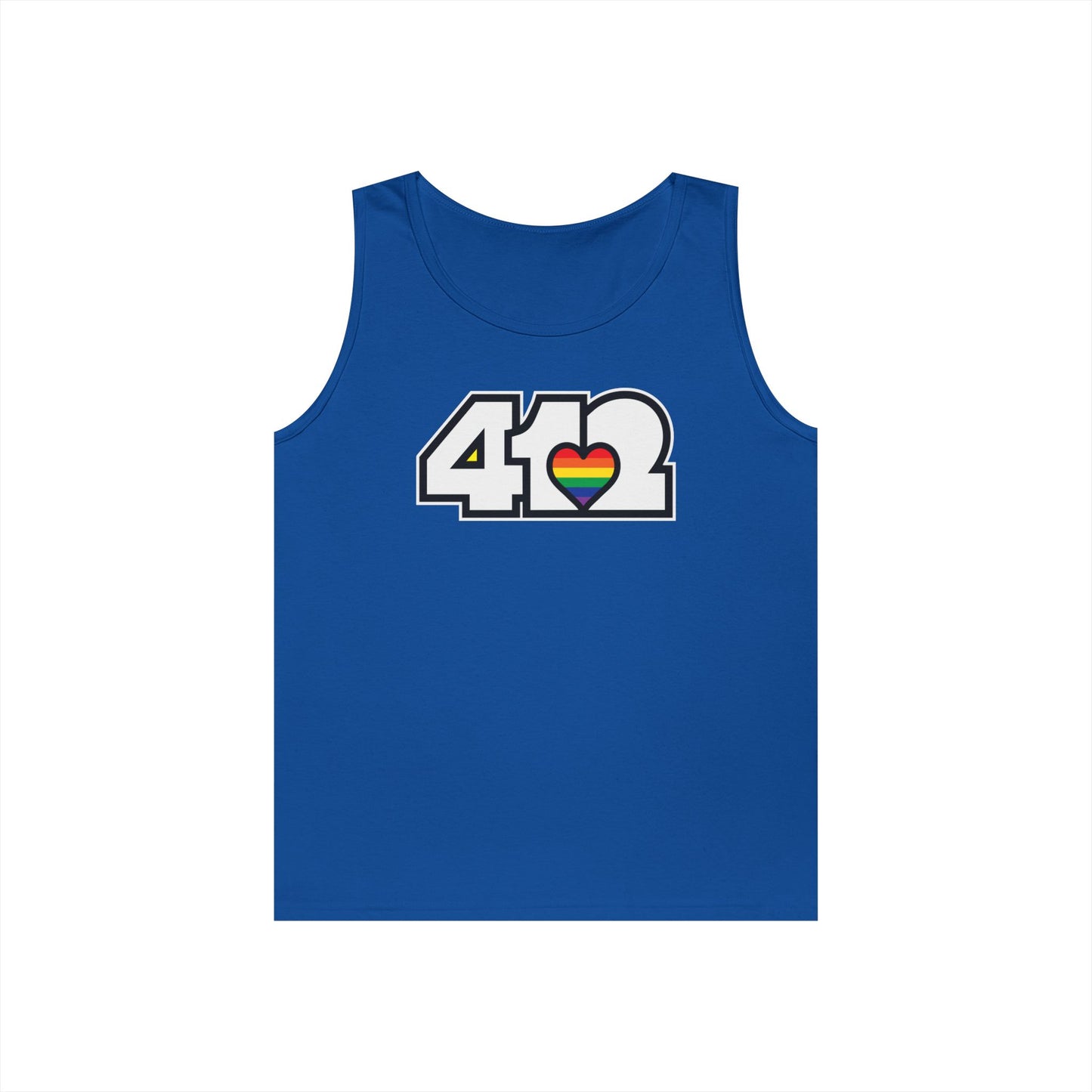 Rainbow Heart Cotton Tank Top