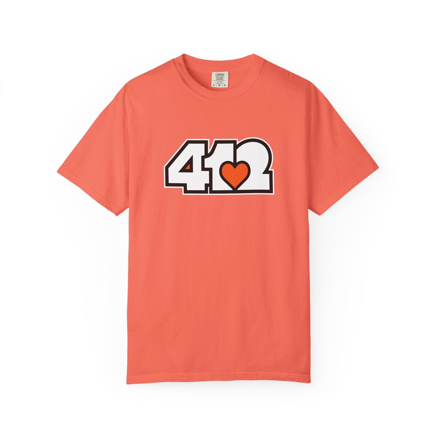 Orange Heart Adult T-Shirt