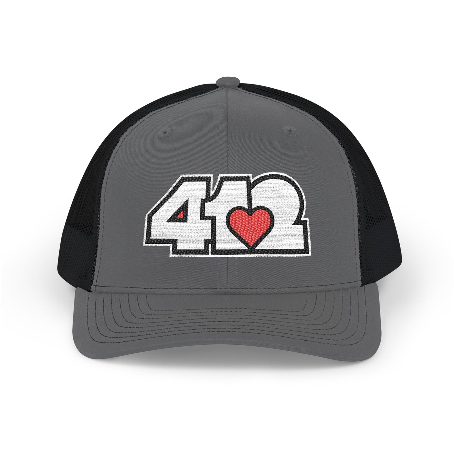 Red Heart Embroidered Snapback Cap