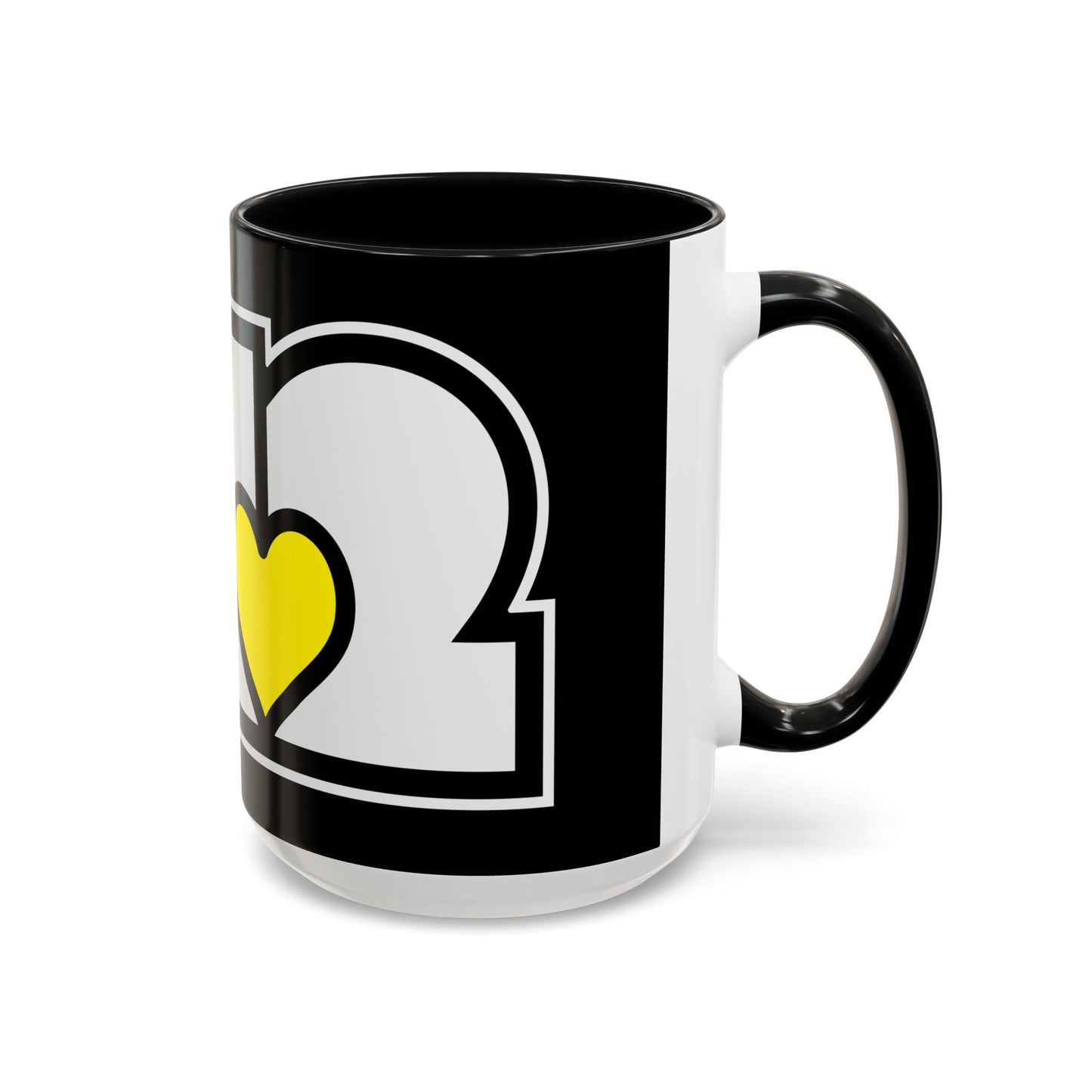 412 Collectible Mug - Yellow Heart, White Logo